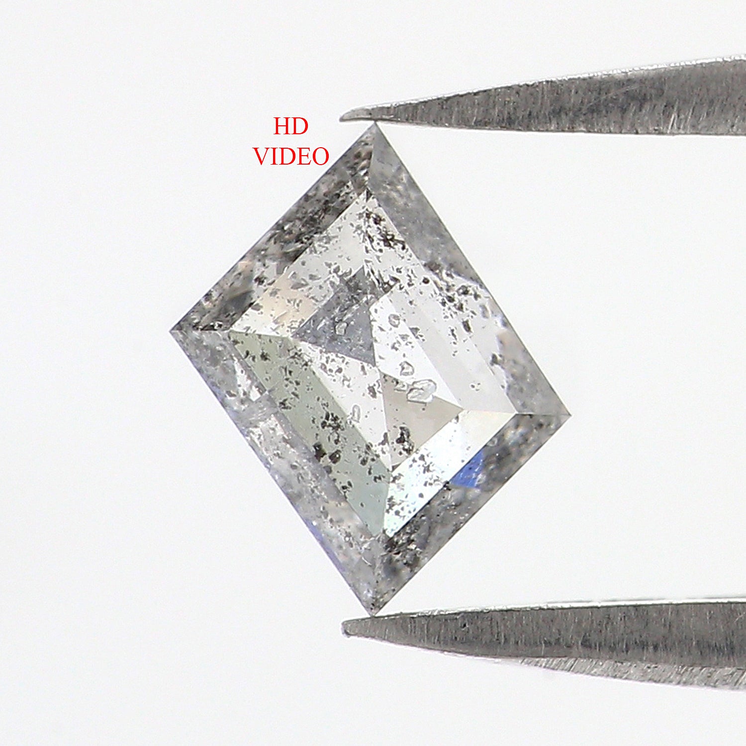 0.58 CT Natural Loose Kite Shape Diamond Salt And Pepper Kite Shape Diamond 7.00 MM Natural Black Grey Color Kite Rose Cut Diamond LQ7666