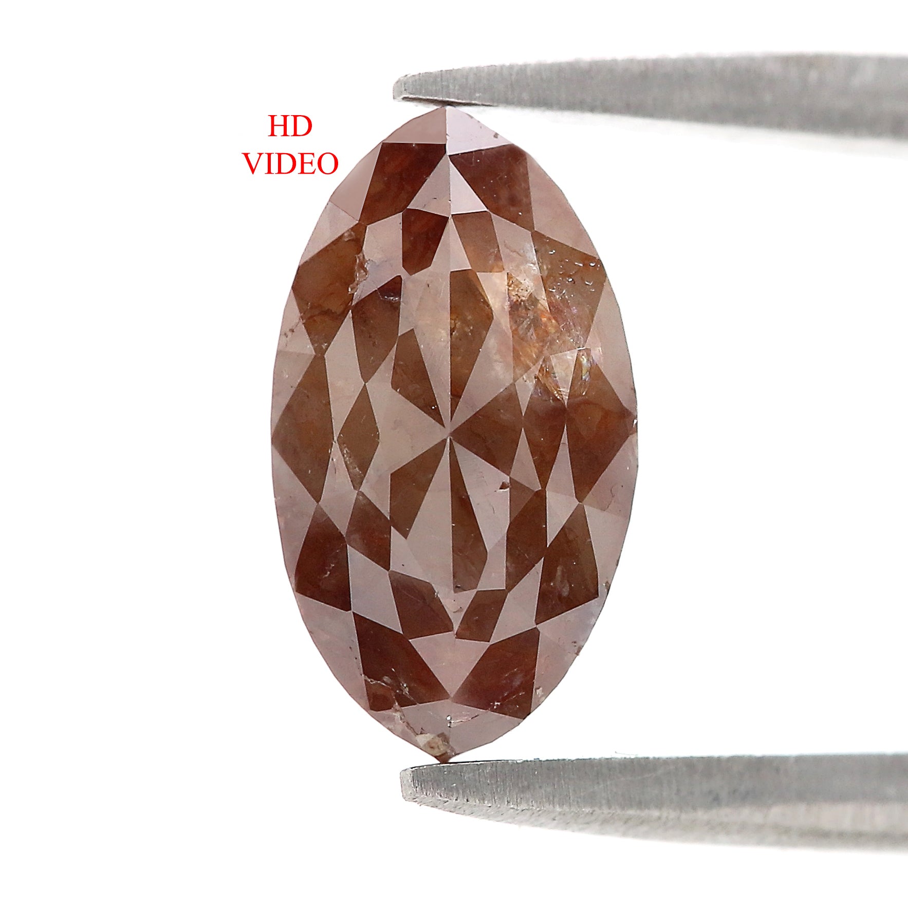 Natural Marquise Brown Diamond 1.89 CT Loose Rose Cut Brown Color Stone 10.80 MM Rustic Marquise Diamond For Custom Engagement Ring L3655