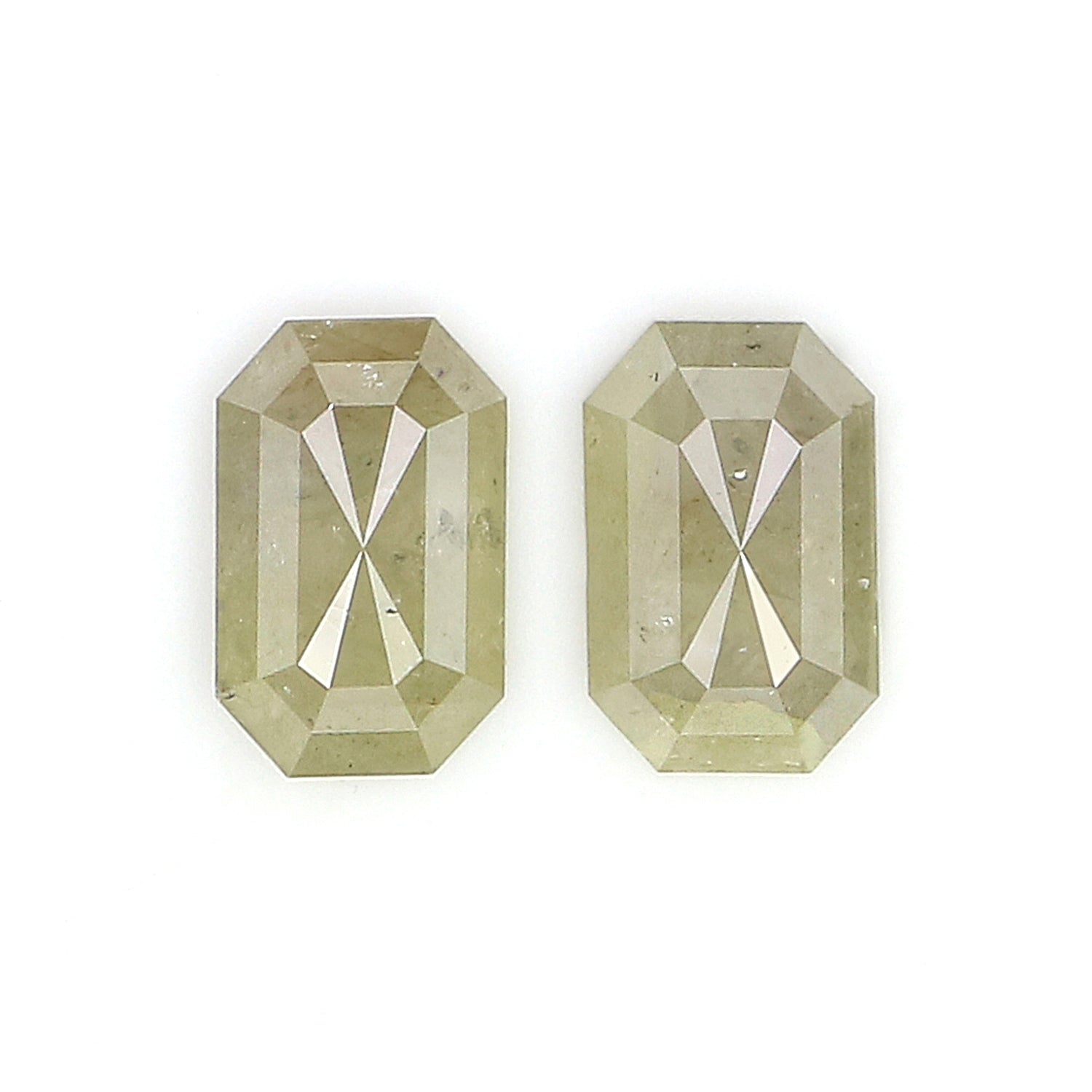 1.12 CT Natural Loose Emerald Pair Diamond Grey Color Diamond 6.40 MM Natural Loose Diamond Emerald Diamond Emerald Cut Pair Diamond KQ2720