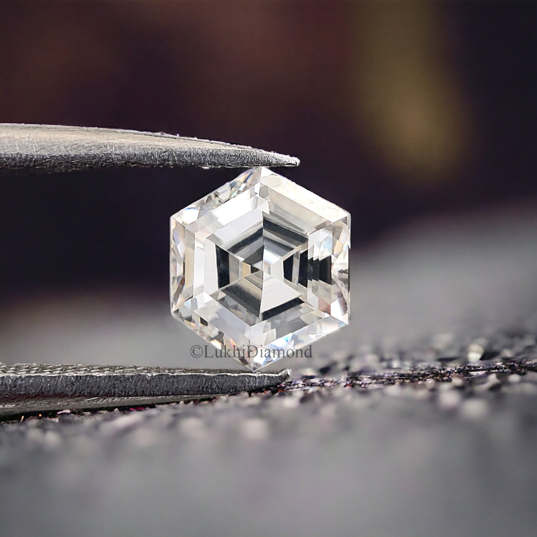 Hexagon Brilliant Cut Loose White Moissanite Stone 7,8,9,10,11 MM Vintage Antique Handcrafted Eye Clean Moissanite Engagement Gift Ring Q140