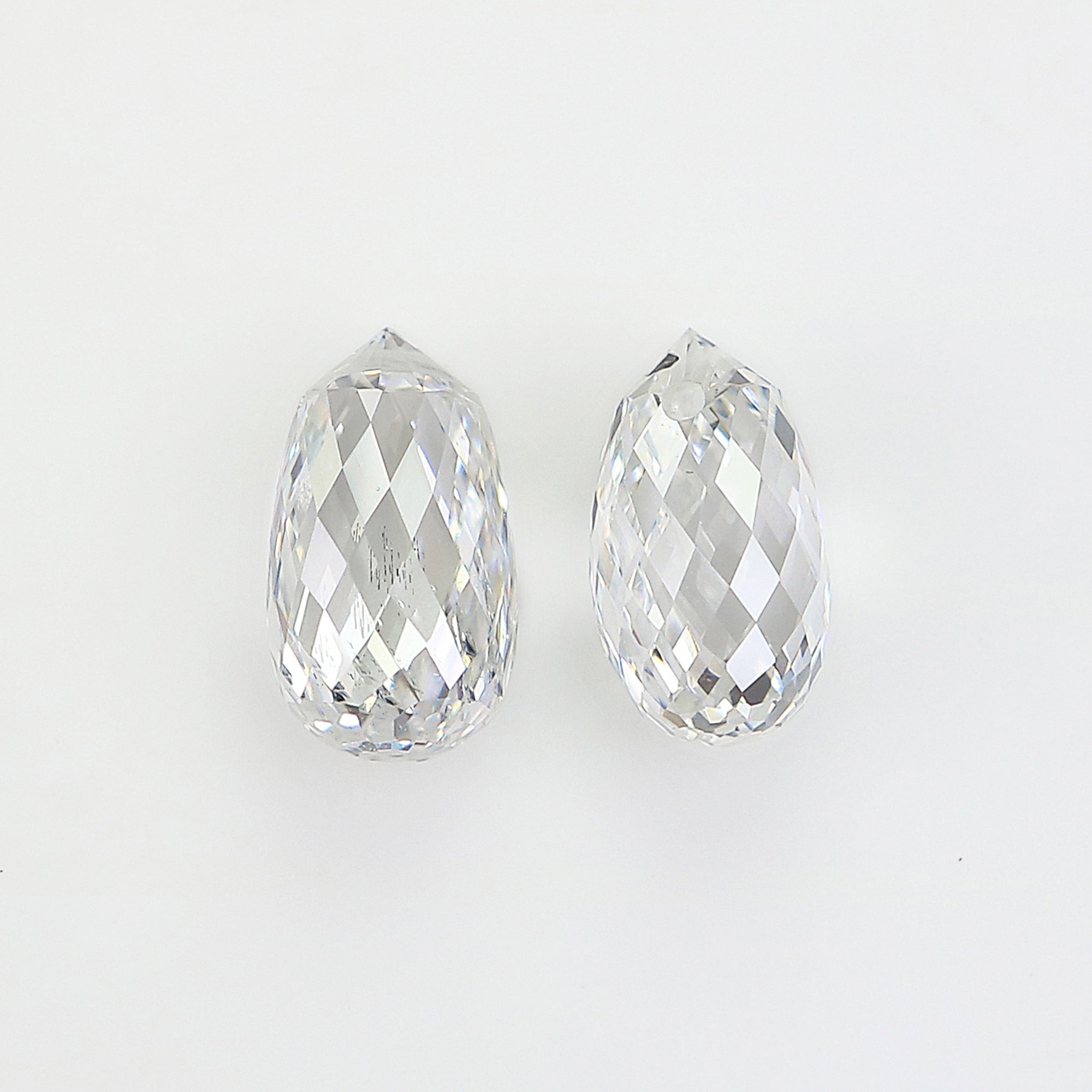 1.44 CT Lab Grown Briolette Cut White - F Color VS Clarity Diamond Lab Grown CVD Diamond Lab Created Diamond Drop Rose Cut Diamond L3303