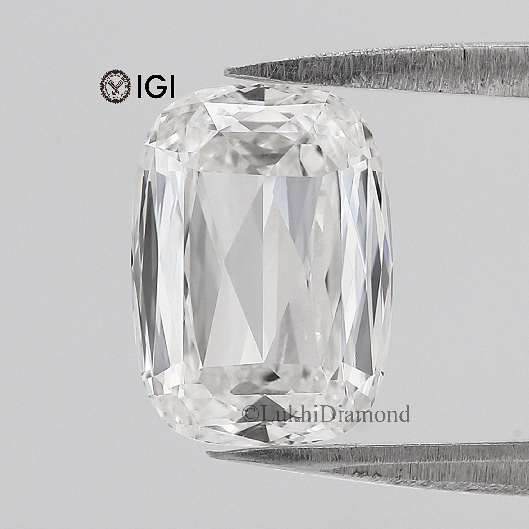 2.42 CT IGI Certified Cushion Mixed Cut White - F Color VVS2 Clarity Ashoka cut Lab Grown Lab Created Diamond Cushion CVD Diamond Lab Q187