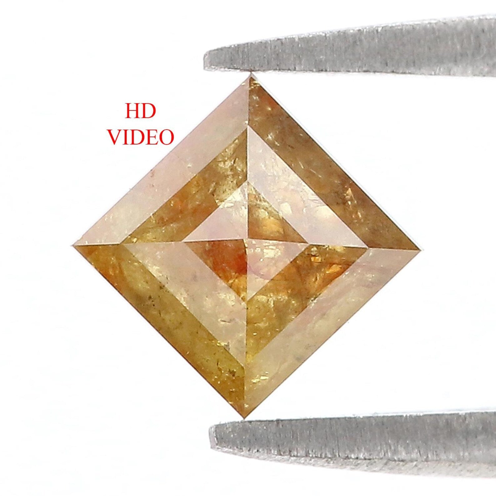 1.09 CT Natural Loose Kite Shape Diamond Yellow Color Kite Diamond 7.70 MM Natural Loose Diamond Yellow Color Kite Rose Cut Diamond QN768