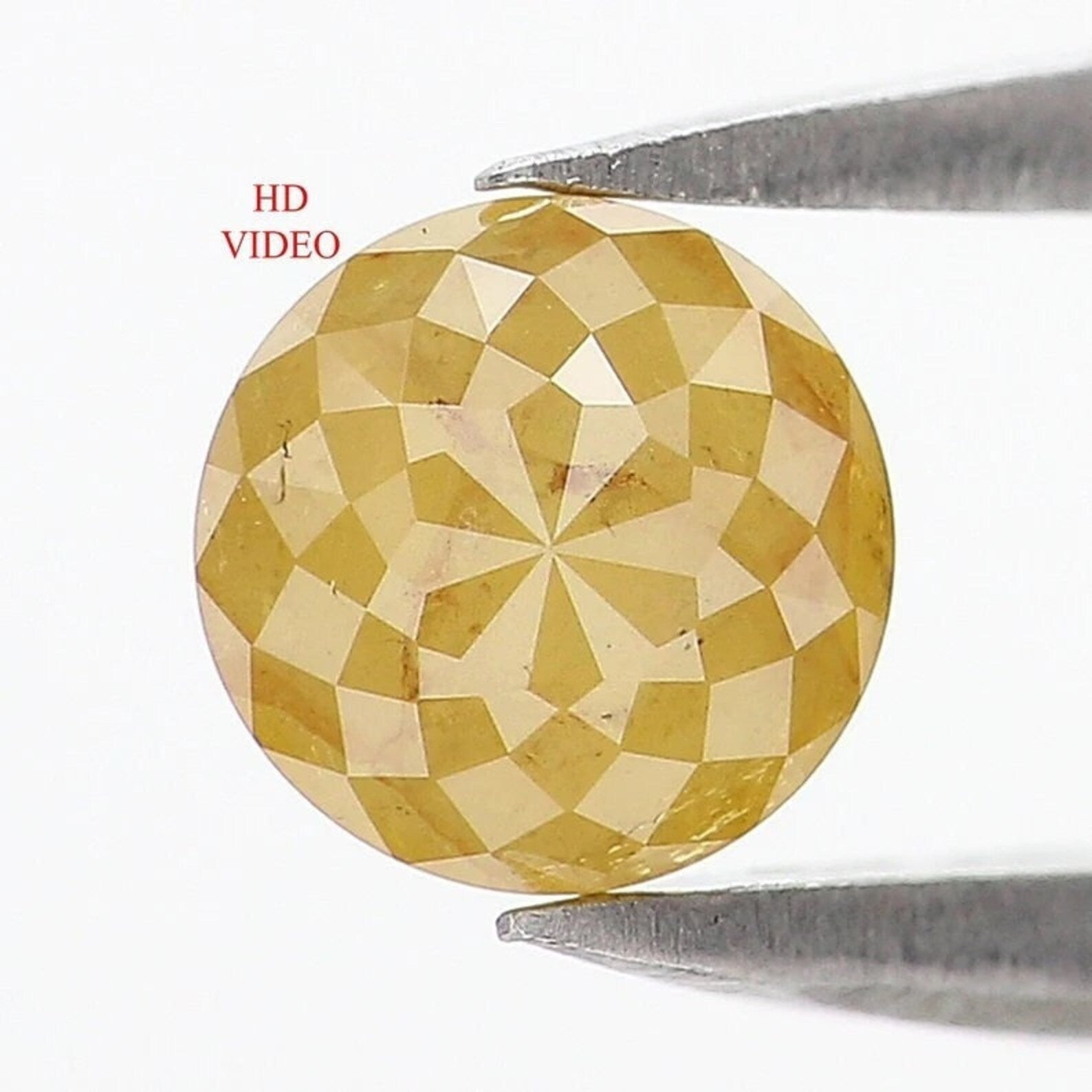 0.76 Ct Natural Loose Round Shape Diamond Yellow Color Round Cut Diamond 5.05 MM Natural Loose Yellow Color Round Rose Cut Diamond NQ1703