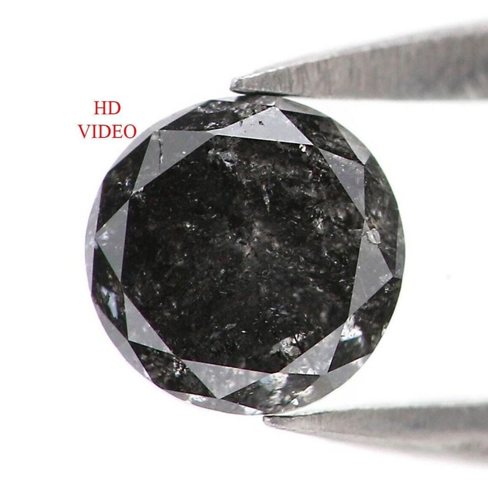 0.52 CT Natural Loose Round Shape Diamond Black Color Round Diamond 4.70 MM Natural Black Color Diamond Round Brilliant Cut Diamond NQ9917