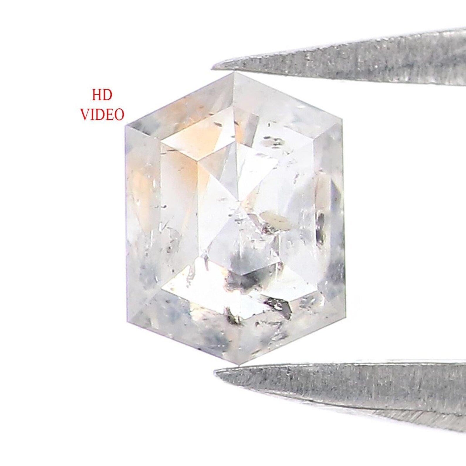 0.34 Ct Natural Loose Hexagon Shape Diamond Grey Color Hexagon Cut Diamond 4.70 MM Natural Loose Grey Color Hexagon Rose Cut Diamond NQ2155