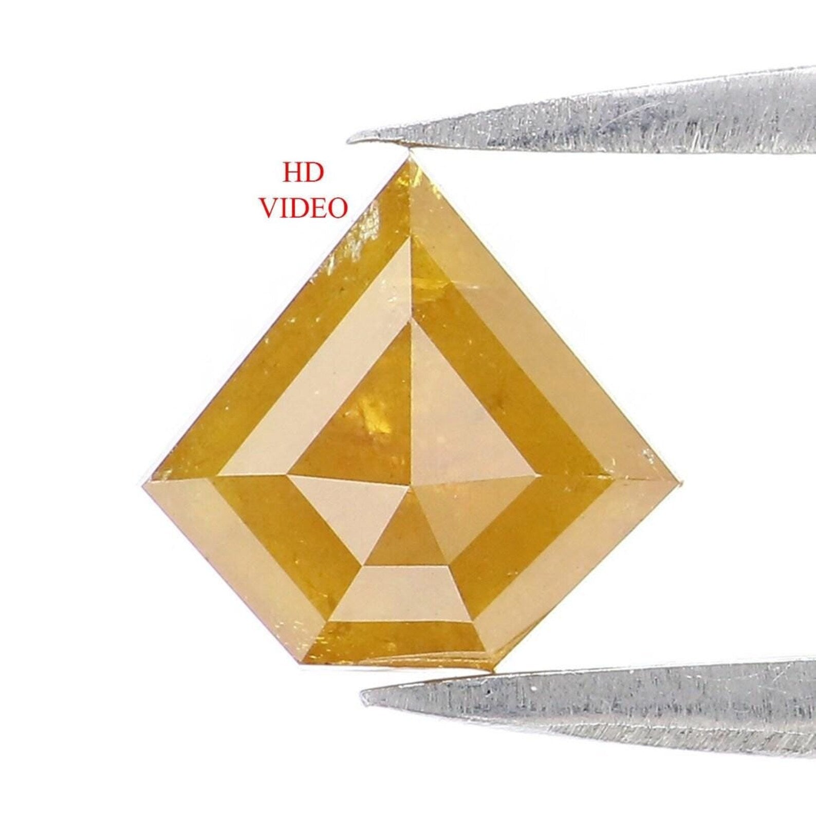 1.12 CT Natural Loose Shield Shape Diamond Yellow Color Shield Diamond 7.10 MM Natural Diamond Yellow Color Shield Rose Cut Diamond NQ569