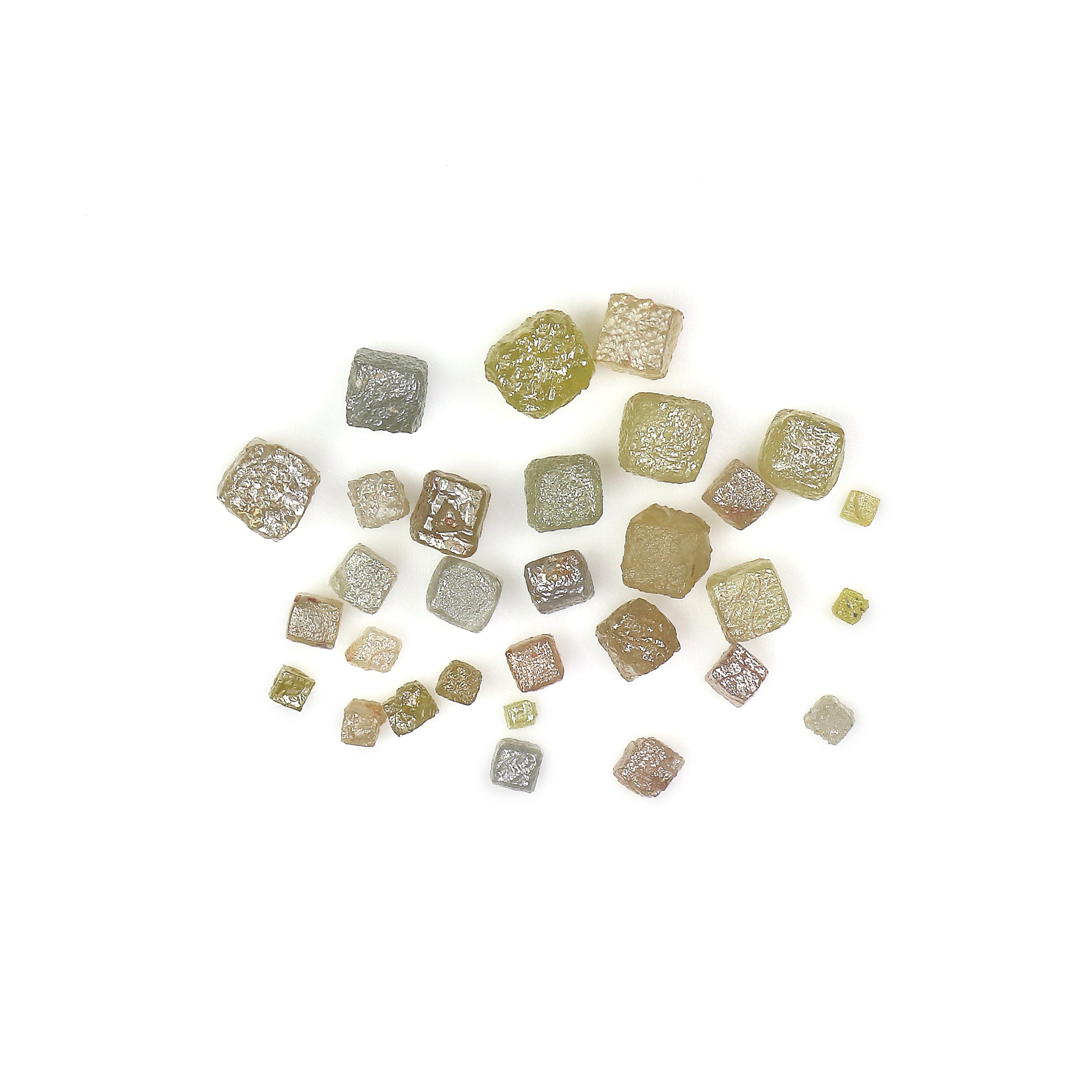 Natural Loose Rough Cube Shape Diamond Mix Color Rough Cut Diamond 1.00 to 4.00 MM 1.00 Ct Lot Uncut Rough Cube Irregular Cut Diamond Q73