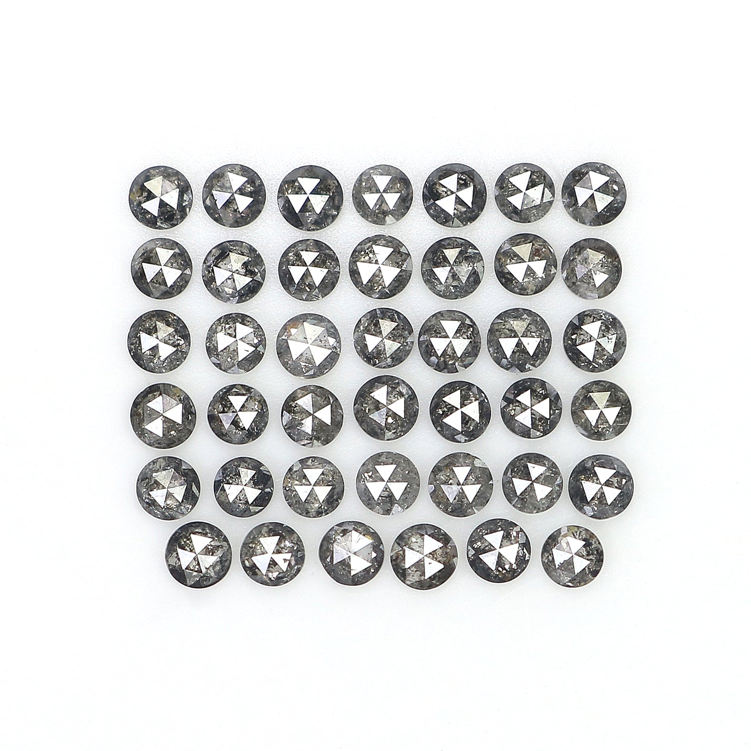 1.26 Ct Natural Loose Round Cut Diamond Salt And Pepper Diamond 1.80 MM Natural Loose Diamond Black Grey Color Round Rose Cut Diamond LQ1418