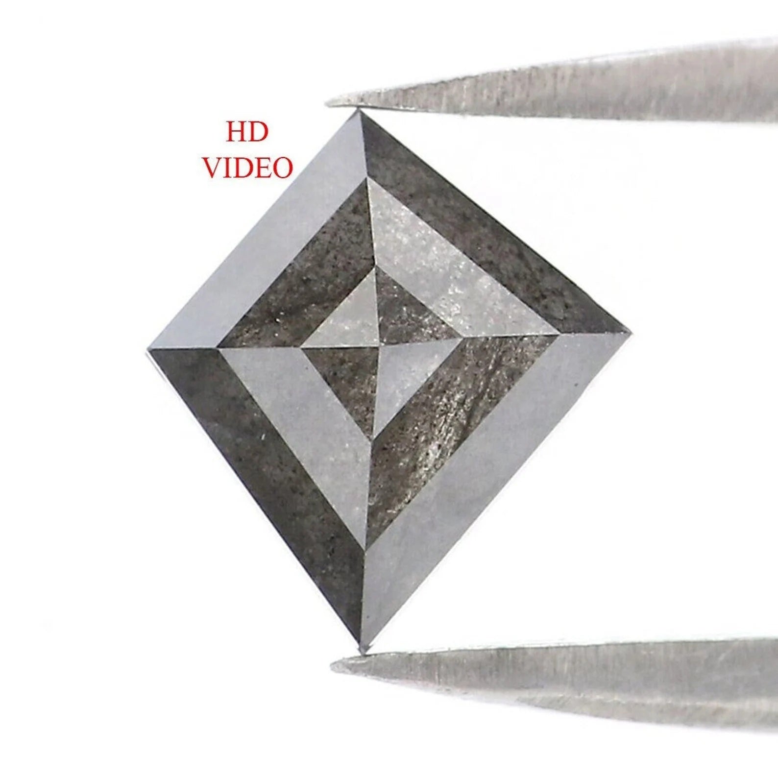 0.93 CT Natural Loose Kite Shape Diamond Black Grey Color Kite Cut Diamond 7.80 MM Natural Loose Diamond Kite Shape Rose Cut Diamond NQ7055