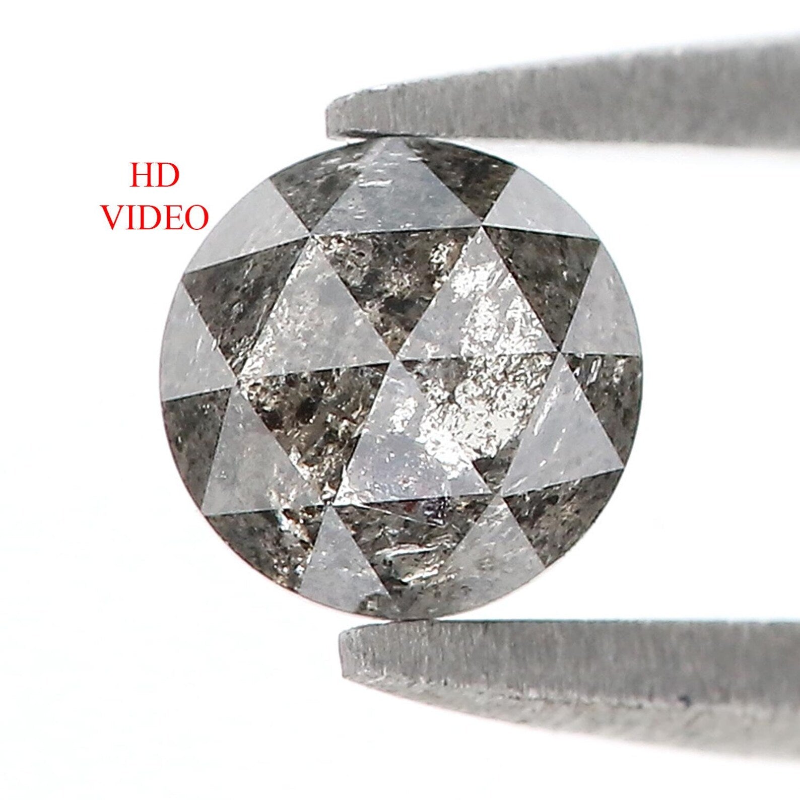0.62 CT Natural Loose Round Rose Cut Diamond Salt And Pepper Round Cut Diamond 5.00 MM Natural Loose Diamond Round Rose Cut Diamond QN7450