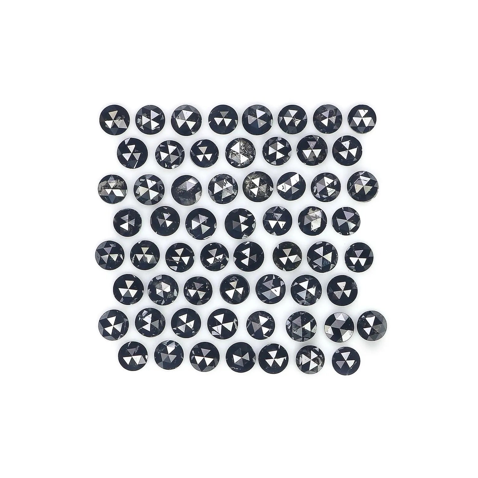 3.26 CT Natural Loose Round Shape Diamond Black Color Round Diamond 2.30 MM Natural Loose Diamond Black Color Round Rose Cut Diamond NQ1772