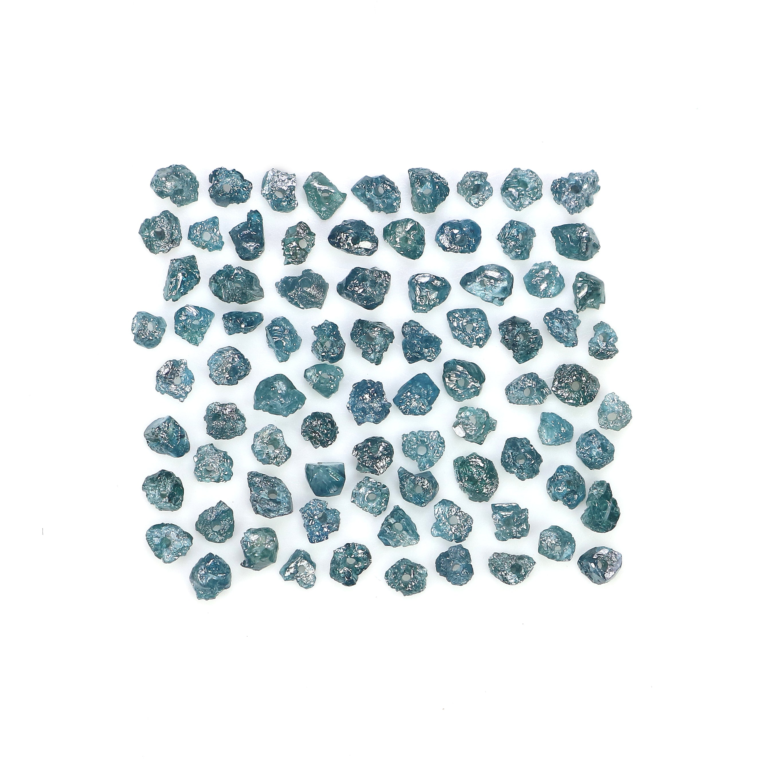 Natural Loose Rough Bead Shape Diamond Blue Color Rough Bead Cut Diamond 5.00 Ct Lot Uncut Drilled Bead Rough Irregular Cut Diamond Q80-1