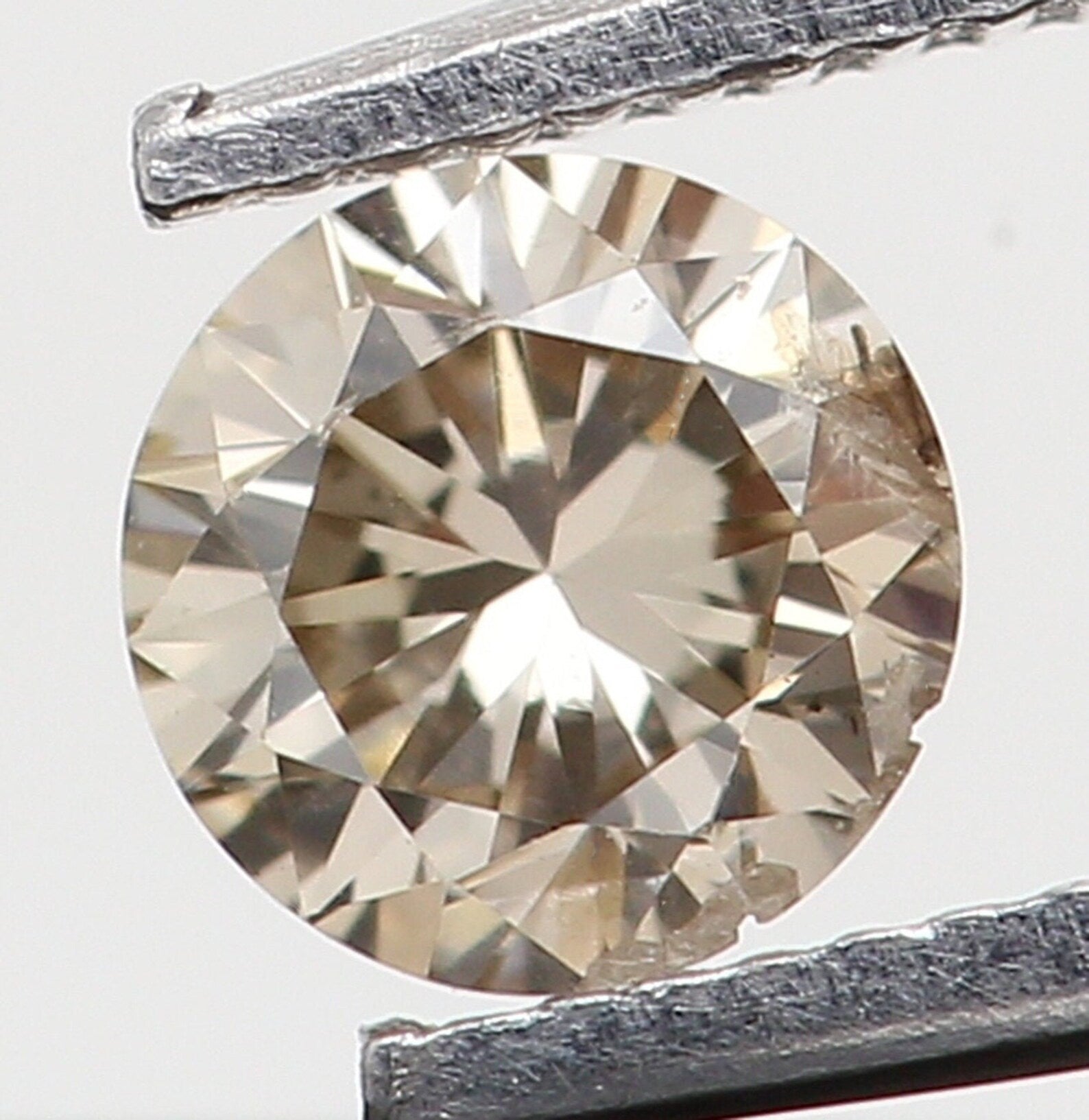 0.09 Ct Natural Loose Diamond Round Brown Color SI2 Clarity 2.90 MM N7365
