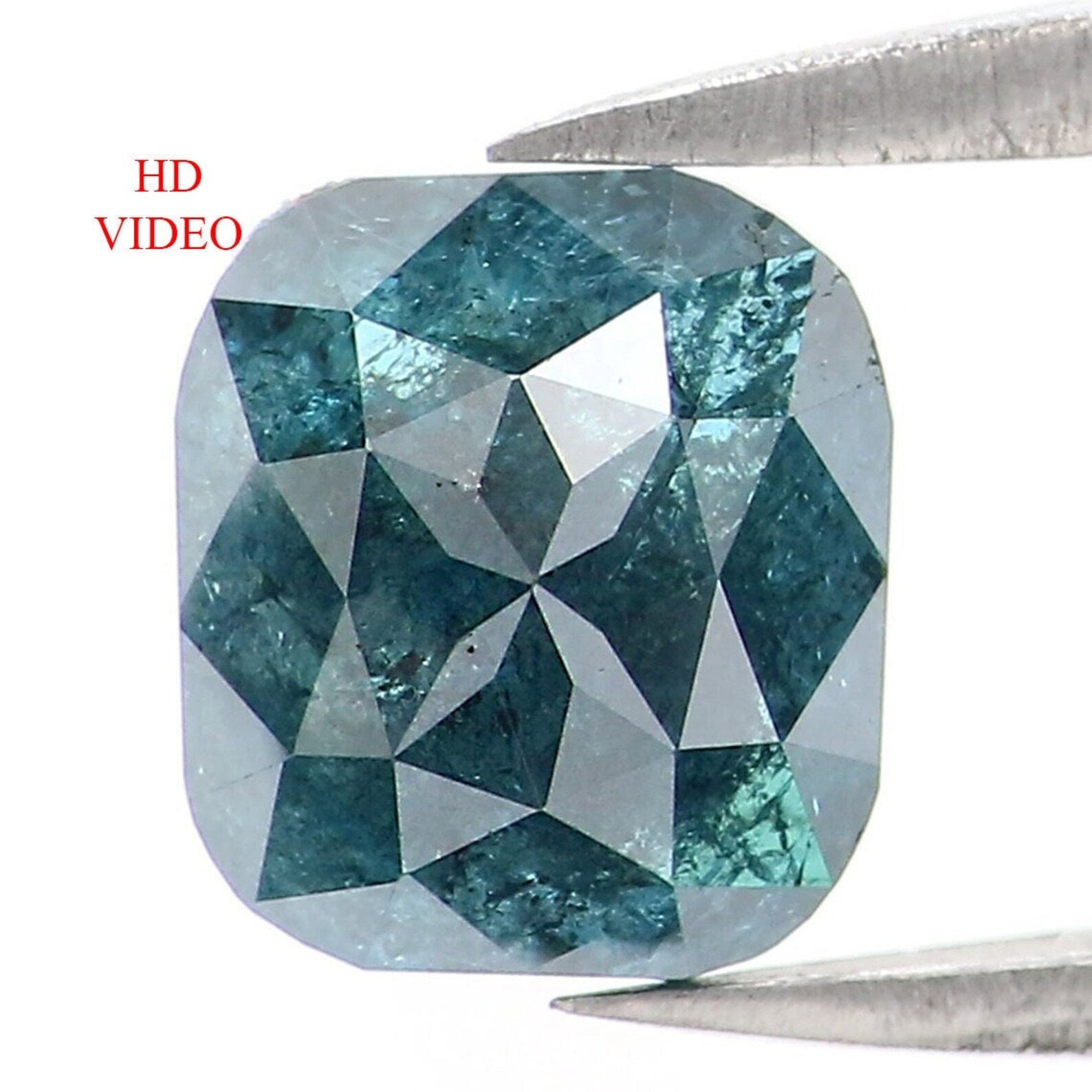 1.16 Ct Natural Loose Cushion Shape Diamond Blue Color Cushion Diamond 6.90 MM Natural Diamond Blue Color Cushion Rose Cut Diamond NQ1668