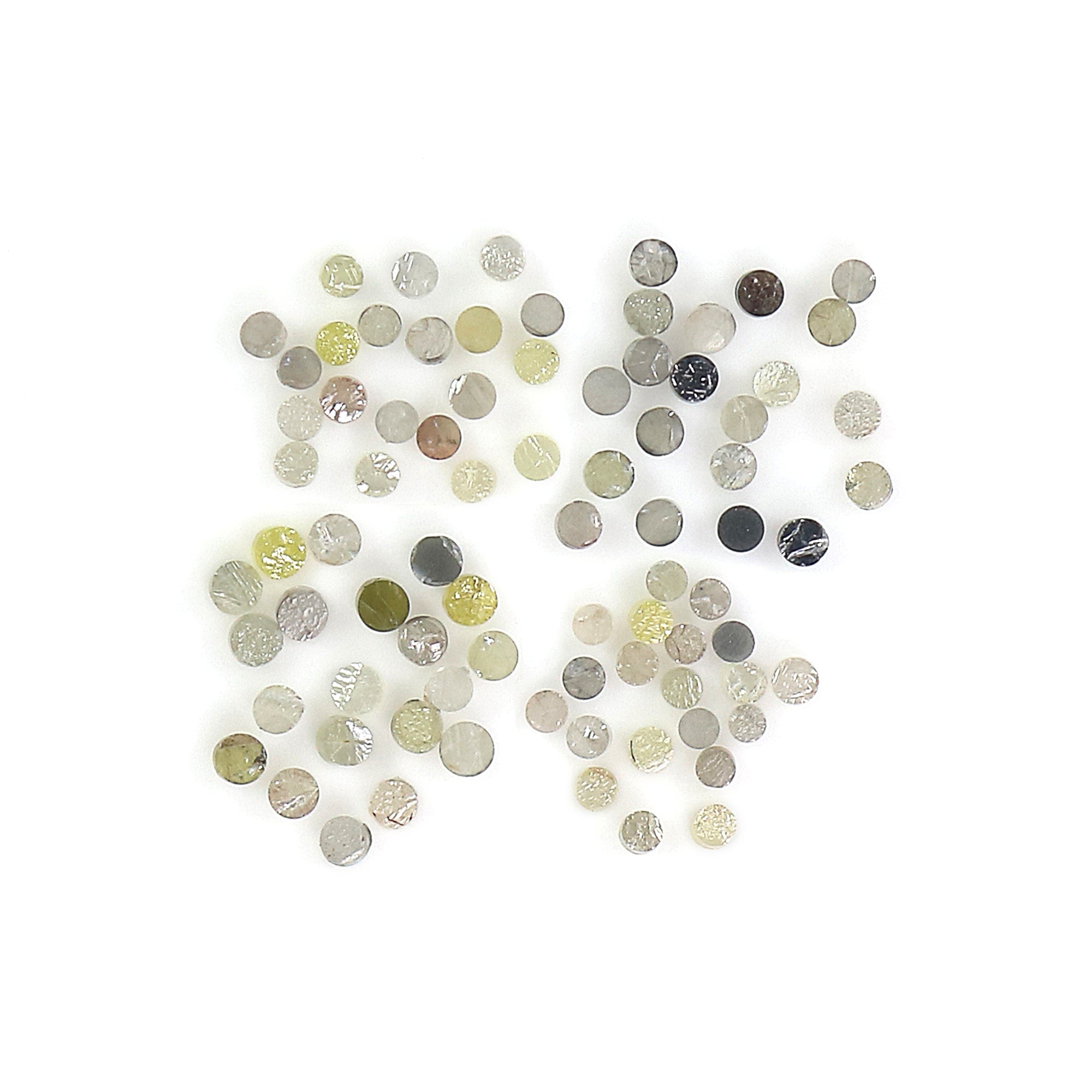 Natural Loose Rough Tablet Round Cut Diamond Mix Color Rough Shape Diamond 100 PCS Lot Round Uncut Diamond Rough Irregular Cut Diamond Q55