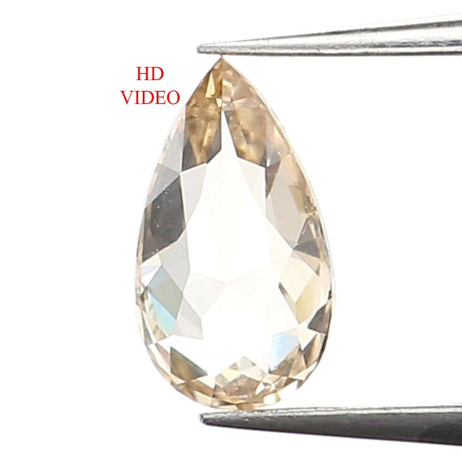 0.19 Ct Natural Loose Diamond, Yellow Pear Diamond, Rustic Diamond, Antique Diamond, Real Diamond, Grey Diamond, Fancy Shape Diamond N609