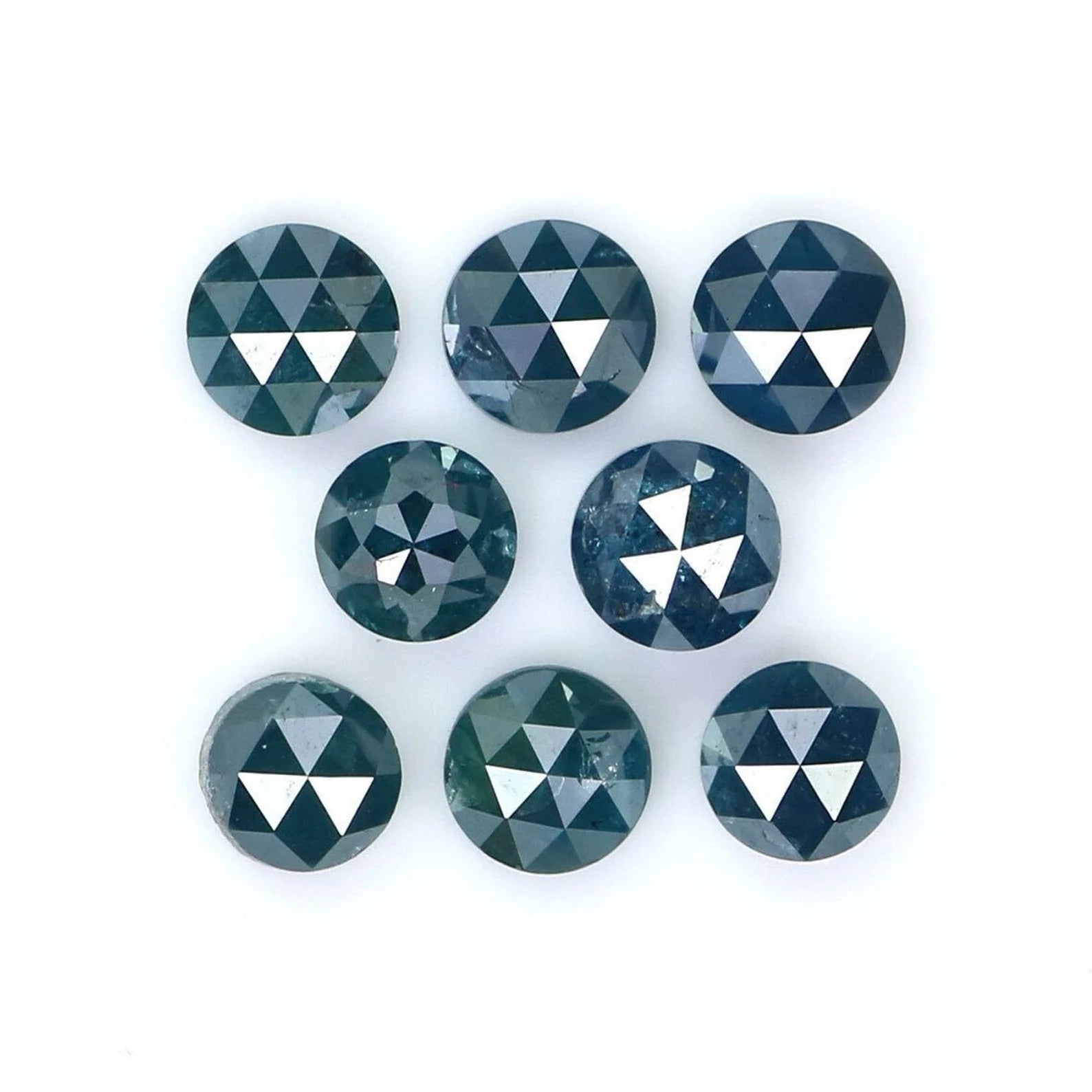1.89 Ct Natural Loose Round Shape Diamond Blue Color Round Diamond 3.45 MM Natural Loose Diamond Blue Color Round Rose Cut Diamond NQ2089