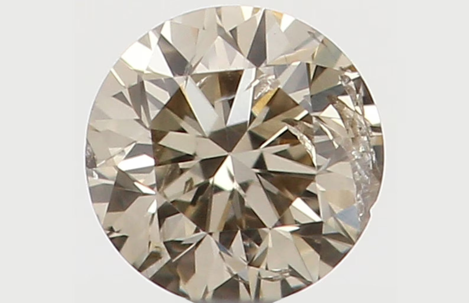 0.09 Ct Natural Loose Diamond Round Brown Color SI1 Clarity 2.80 MM N7670