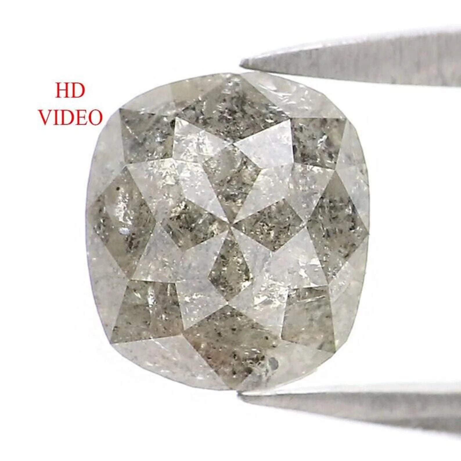 1.23 CT Natural Loose Oval Shape Diamond Salt And Pepper Oval Cut Diamond 6.40 MM Natural Loose Black Grey Shape Rose Cut Diamond NQ9120
