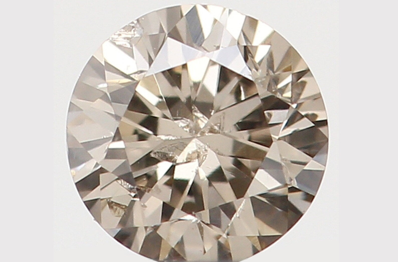 0.14 Ct Natural Loose Diamond Round Brown Color I1 Clarity 3.20 MM N7278