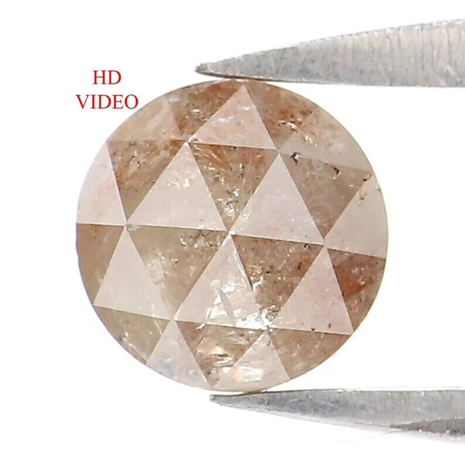 0.83 CT Natural Loose Round Cut Diamond Brown Color Round Shape Diamond 5.25 MM Natural Diamond Brown Color Round Rose Cut Diamond NQ8915
