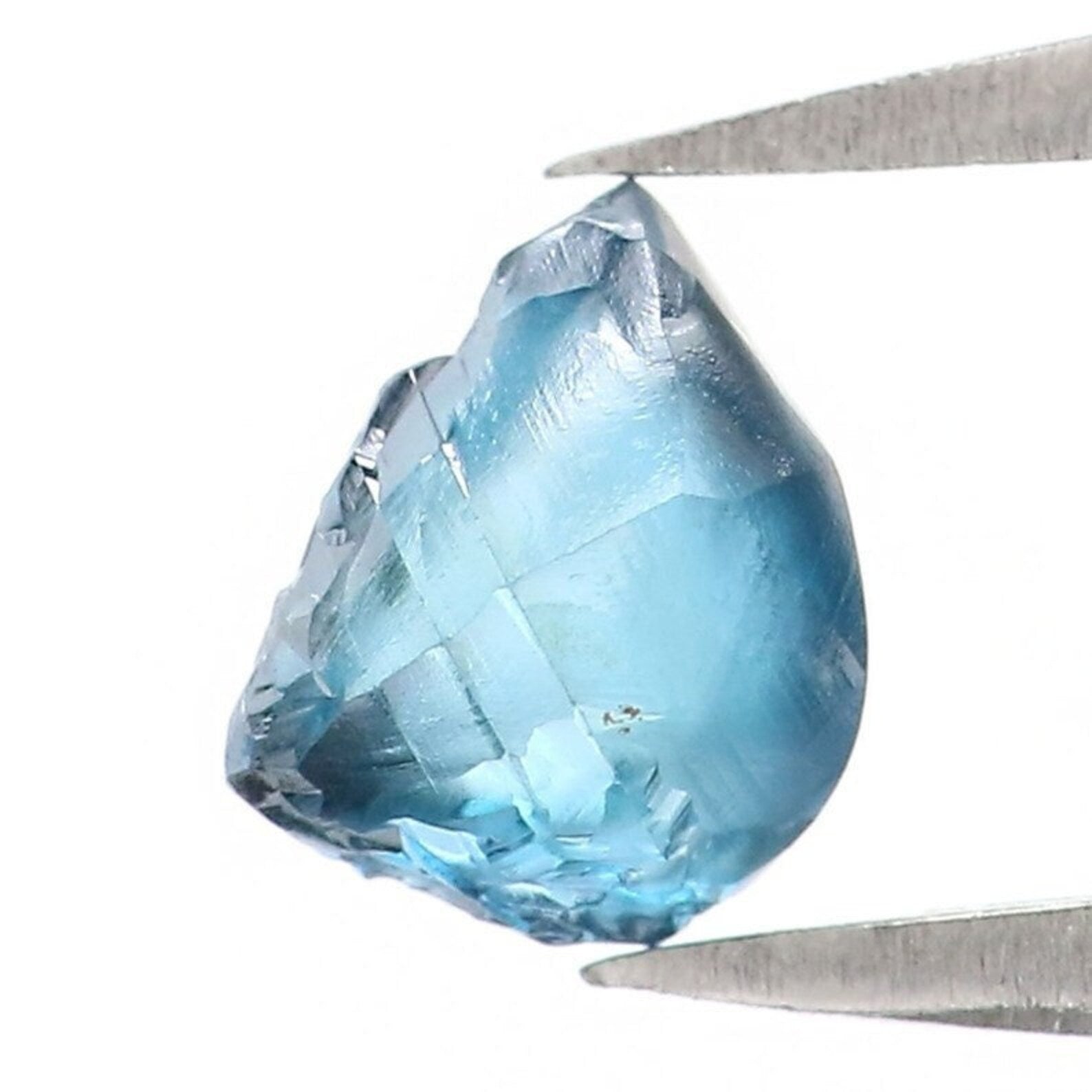 0.67 CT Natural Loose Rough Diamond Blue Color Rough Cut Diamond 5.90 MM Natural Diamond Blue Color Irregular Cut Rough Shape Diamond NQ1992