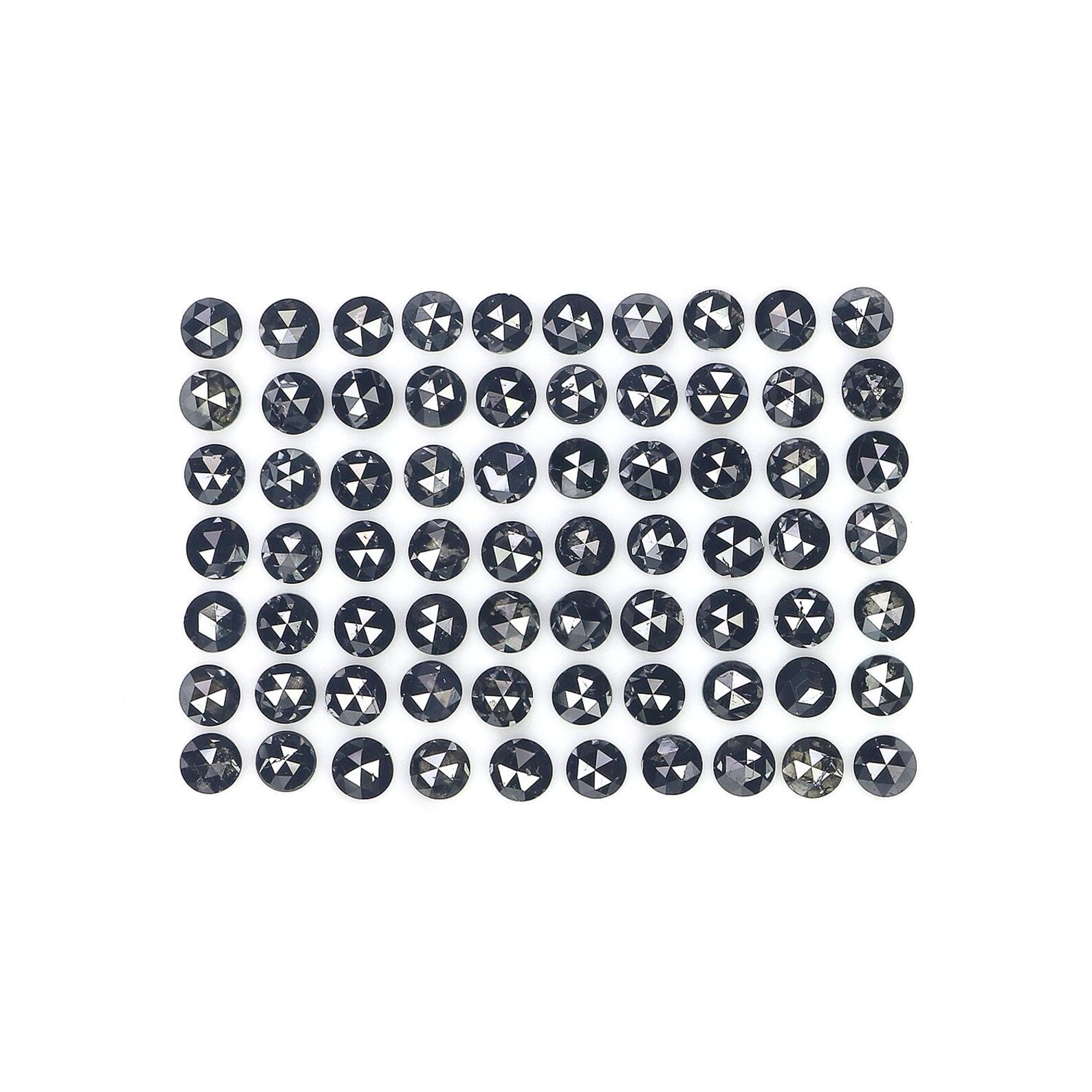 3.08 CT Natural Loose Round Shape Diamond Black Color Round Cut Diamond 2.20 MM Natural Diamond Black Color Round Rose Cut Diamond NQ1762