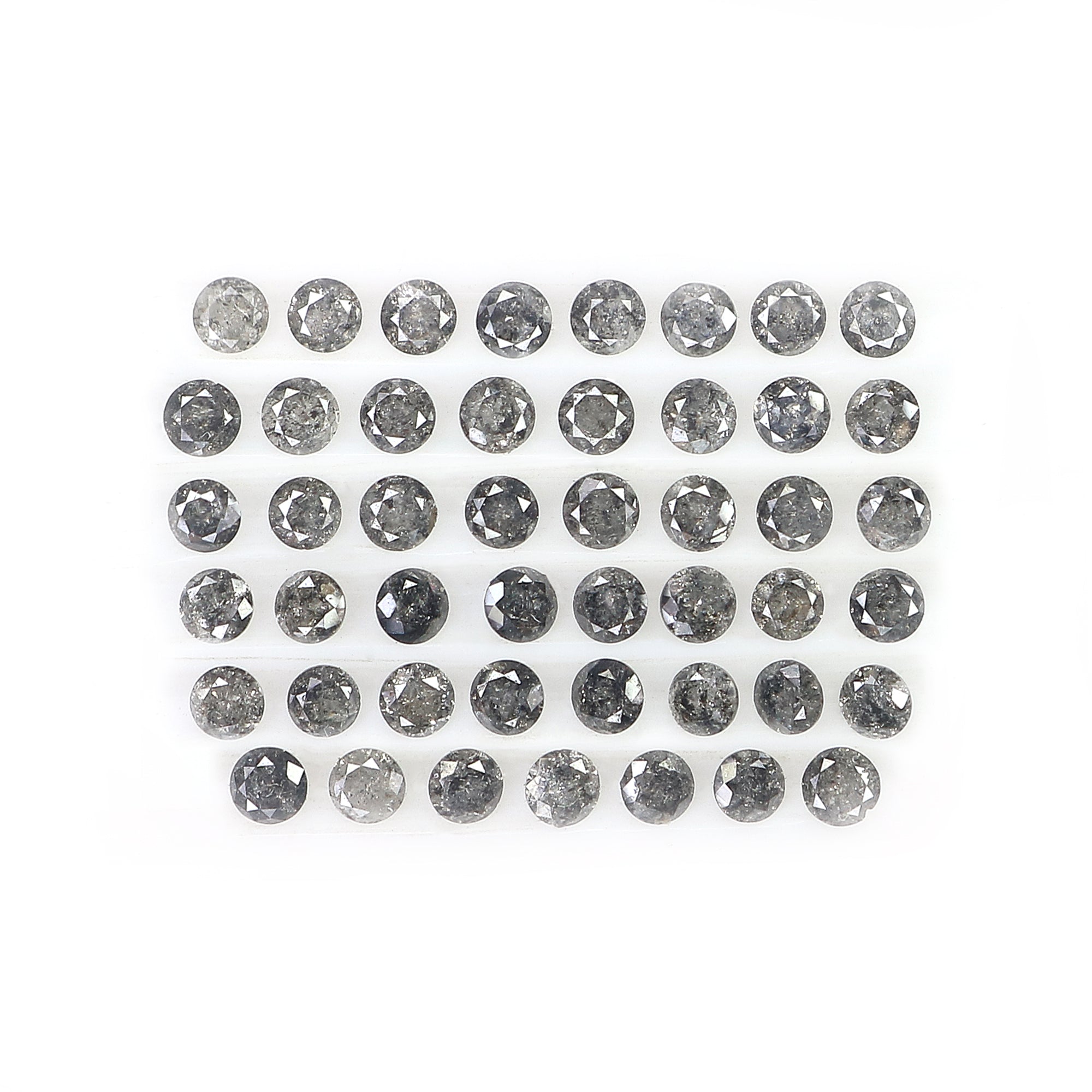 1.31 CT Natural Loose Round Shape Diamond Salt And Pepper Round Cut Diamond 1.60 MM Natural Loose Diamond Round Brilliant Cut Diamond LQ088