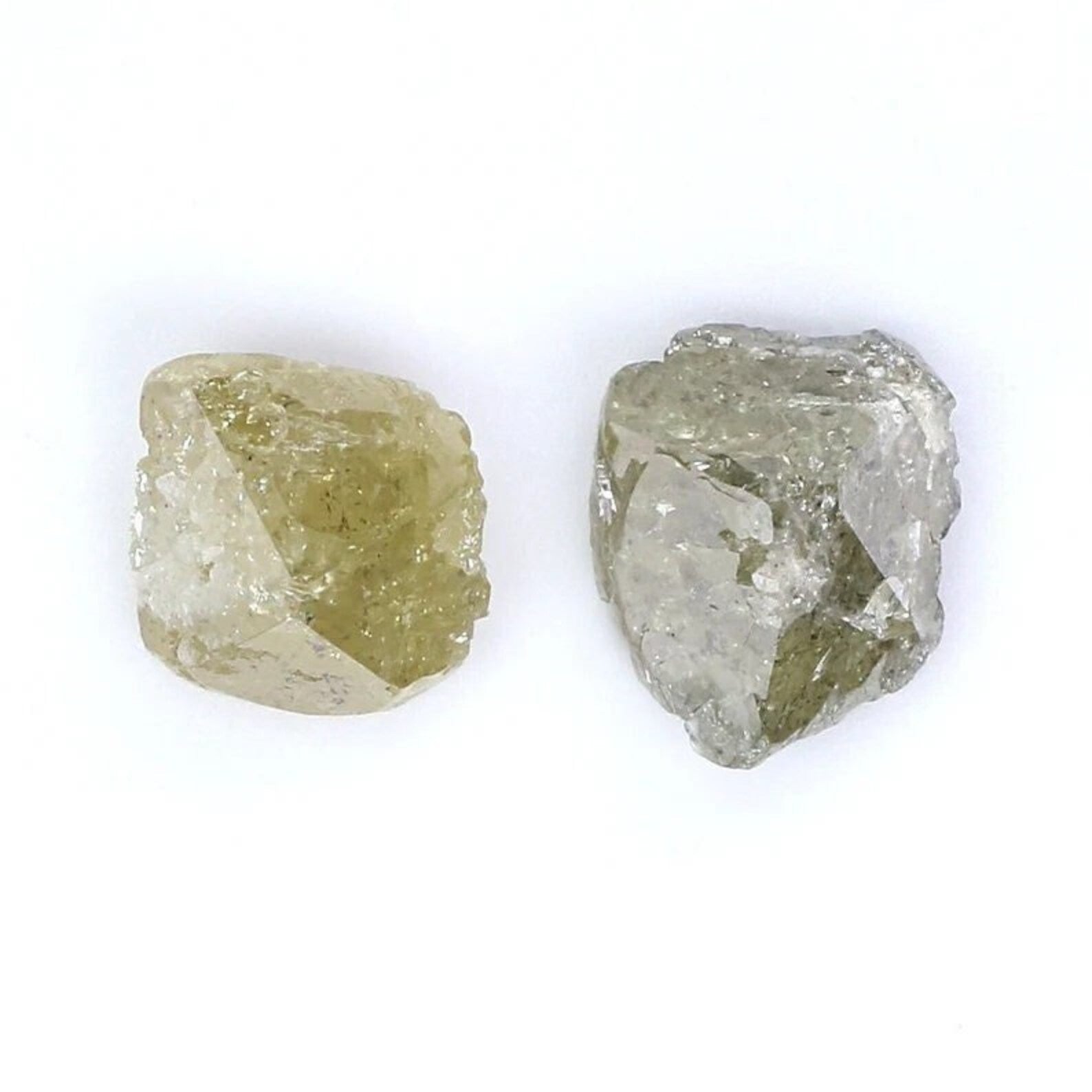 3.38 CT Natural Loose Rough Diamond Yellow Grey Color Rough Diamond 6.75 MM Natural Yellow Grey Color Irregular Rough Shape Diamond NQ2010