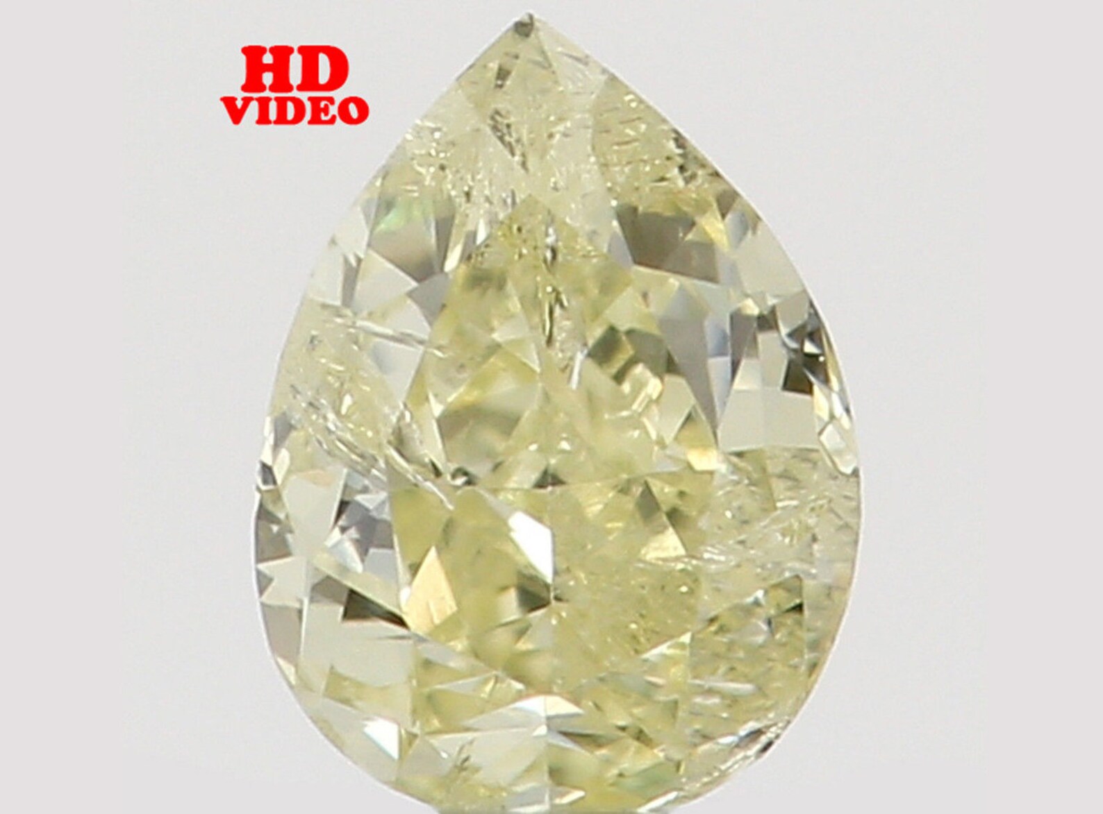 0.11 Ct Natural Loose Diamond Pear Yellow Color SI1 Clarity 3.40 MM N7322