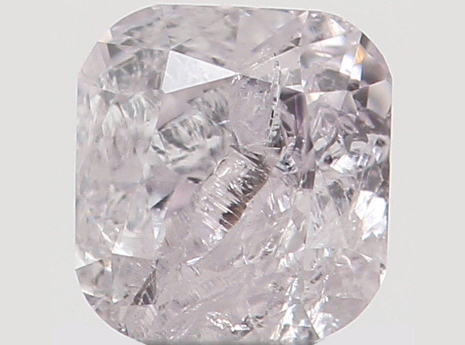 0.18 Ct Natural Loose Diamond Cushion Pink Color I2 Clarity 3.10 MM N7435