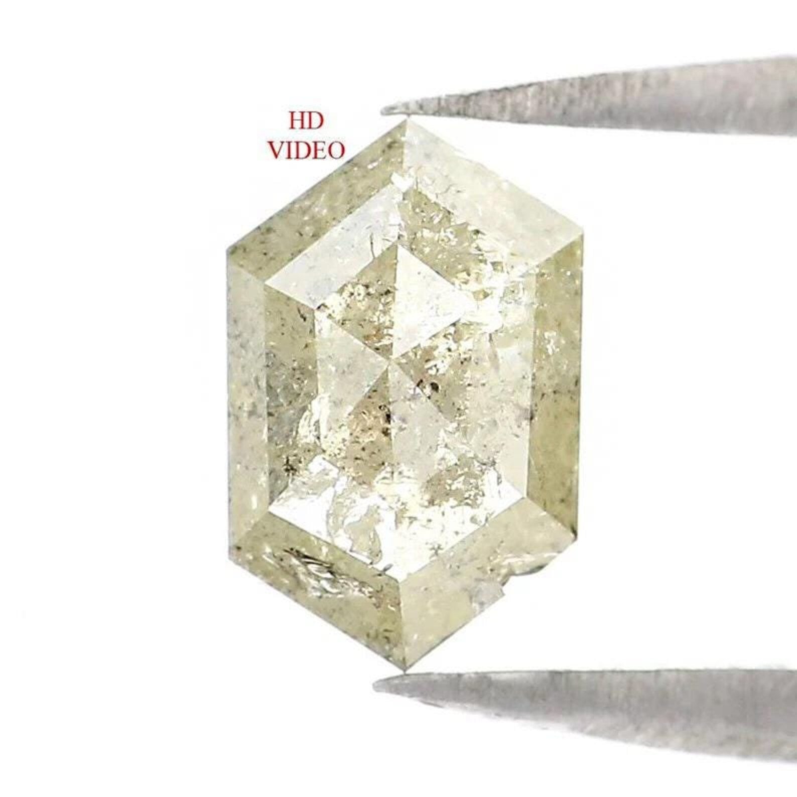 0.63 CT Natural Loose Hexagon Shape Diamond Yellow Color Hexagon Diamond 7.30 MM Natural Loose Yellow Color Hexagon Rose Cut Diamond NQ8191