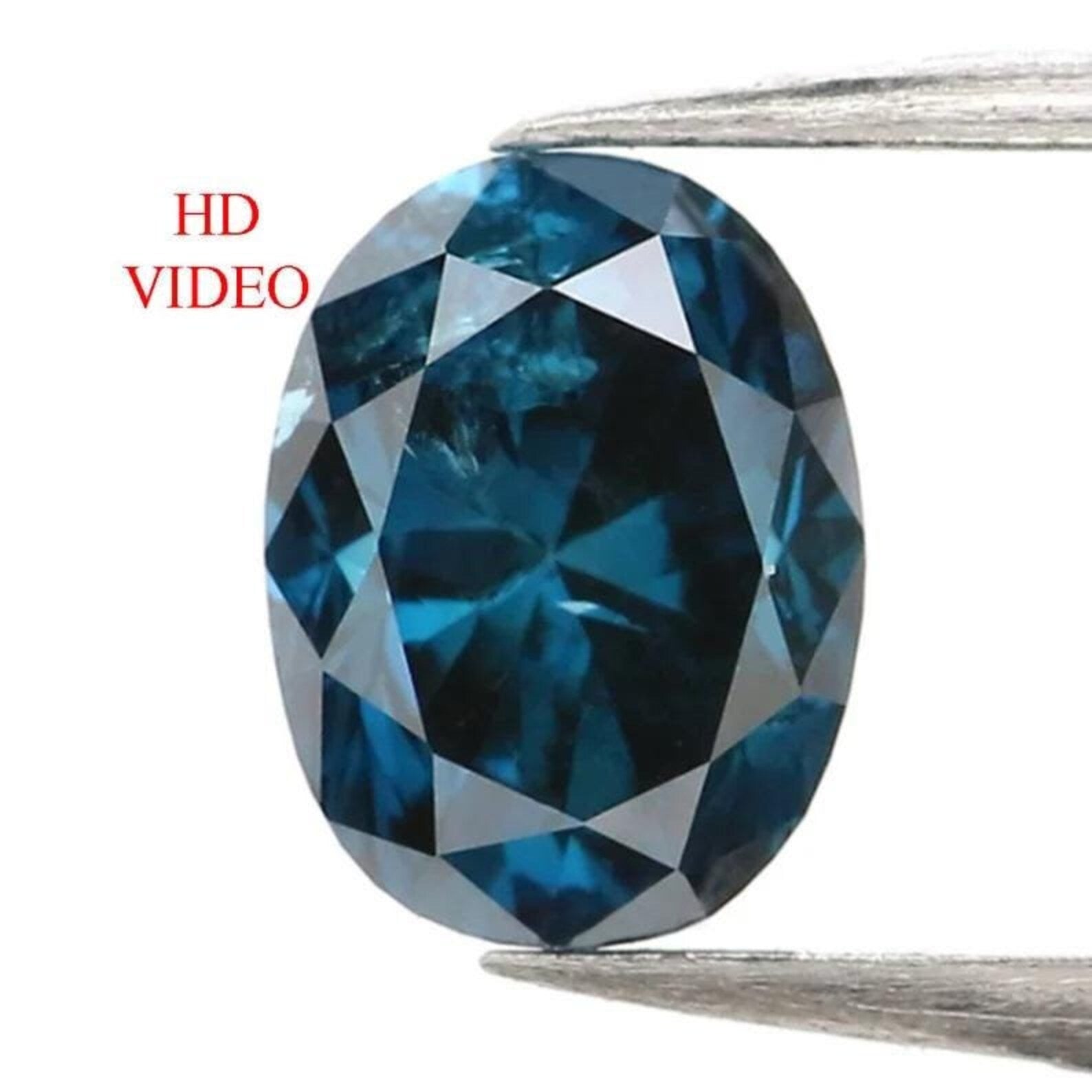 0.37 CT Natural Loose Oval Shape Diamond Blue Color Oval Diamond 4.95 MM Natural Loose Diamond Blue Color Oval Brilliant Cut Diamond NQ1391