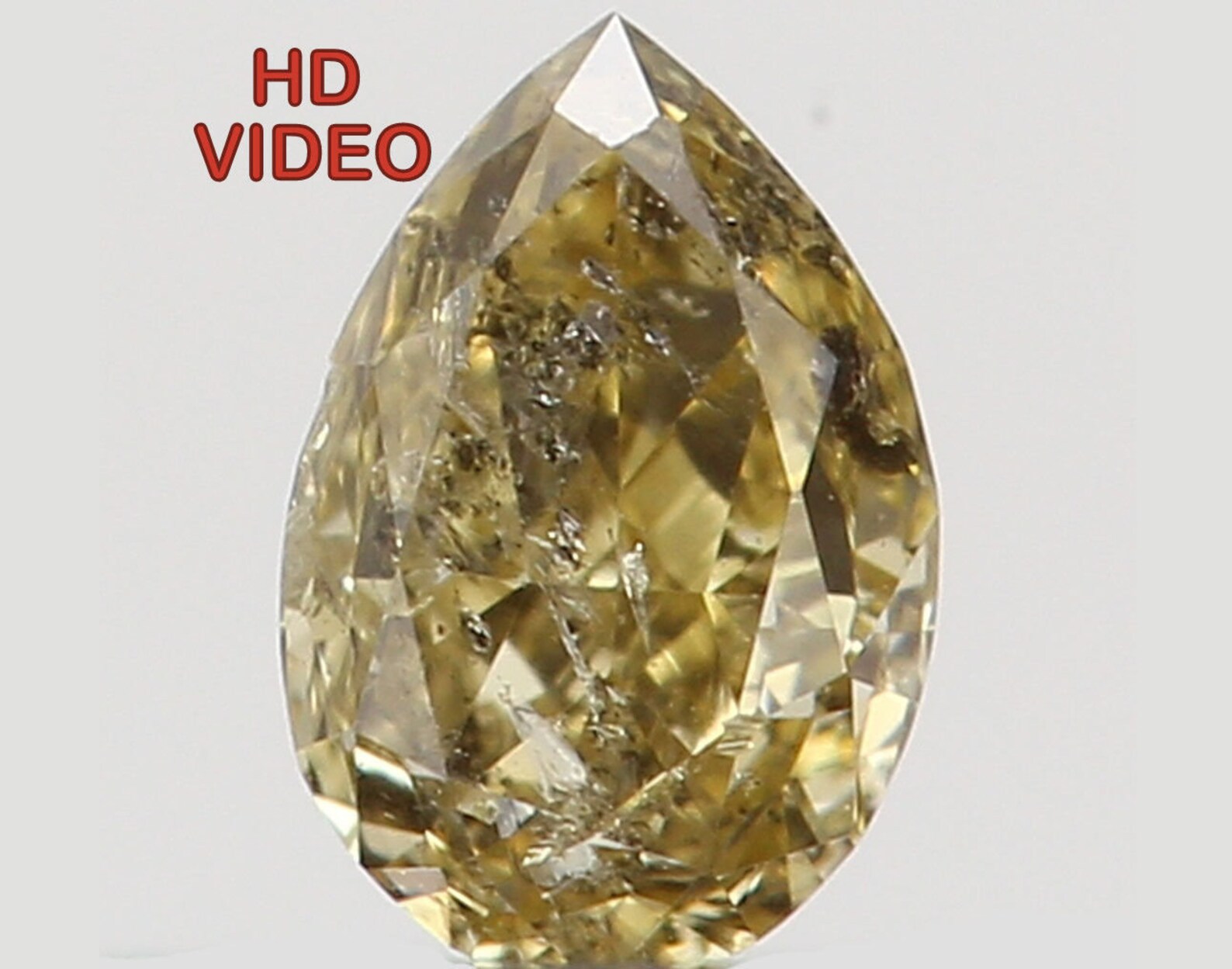 0.12 Ct Natural Loose Diamond Pear Yellow Color I2 Clarity 3.60 MM N7257