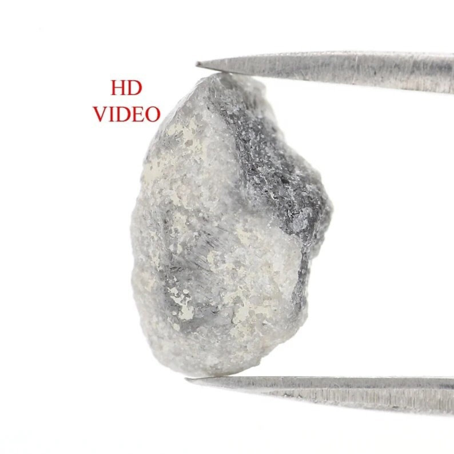 5.15 CT Natural Loose Rough Diamond Gray Color Rough Diamond 11.55 MM Natural Diamond Gray Color Irregular Cut Rough Shape Diamond NQ2321