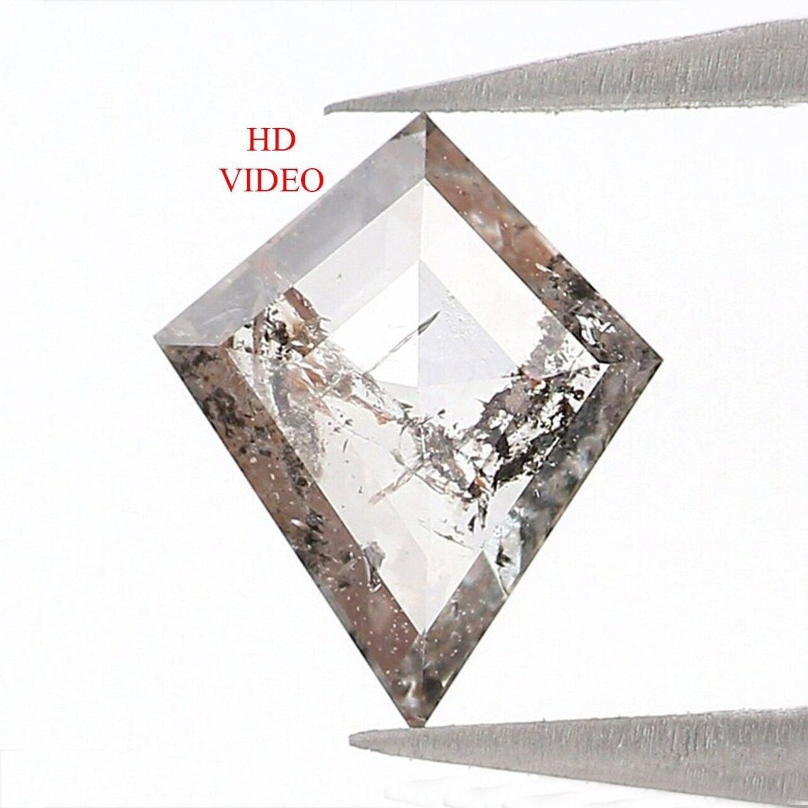 0.24 CT Natural Loose Kite Shape Diamond Salt And Pepper Kite Cut Diamond 5.80 MM Natural Loose Black Grey Color Kite Shape Diamond NQ1468