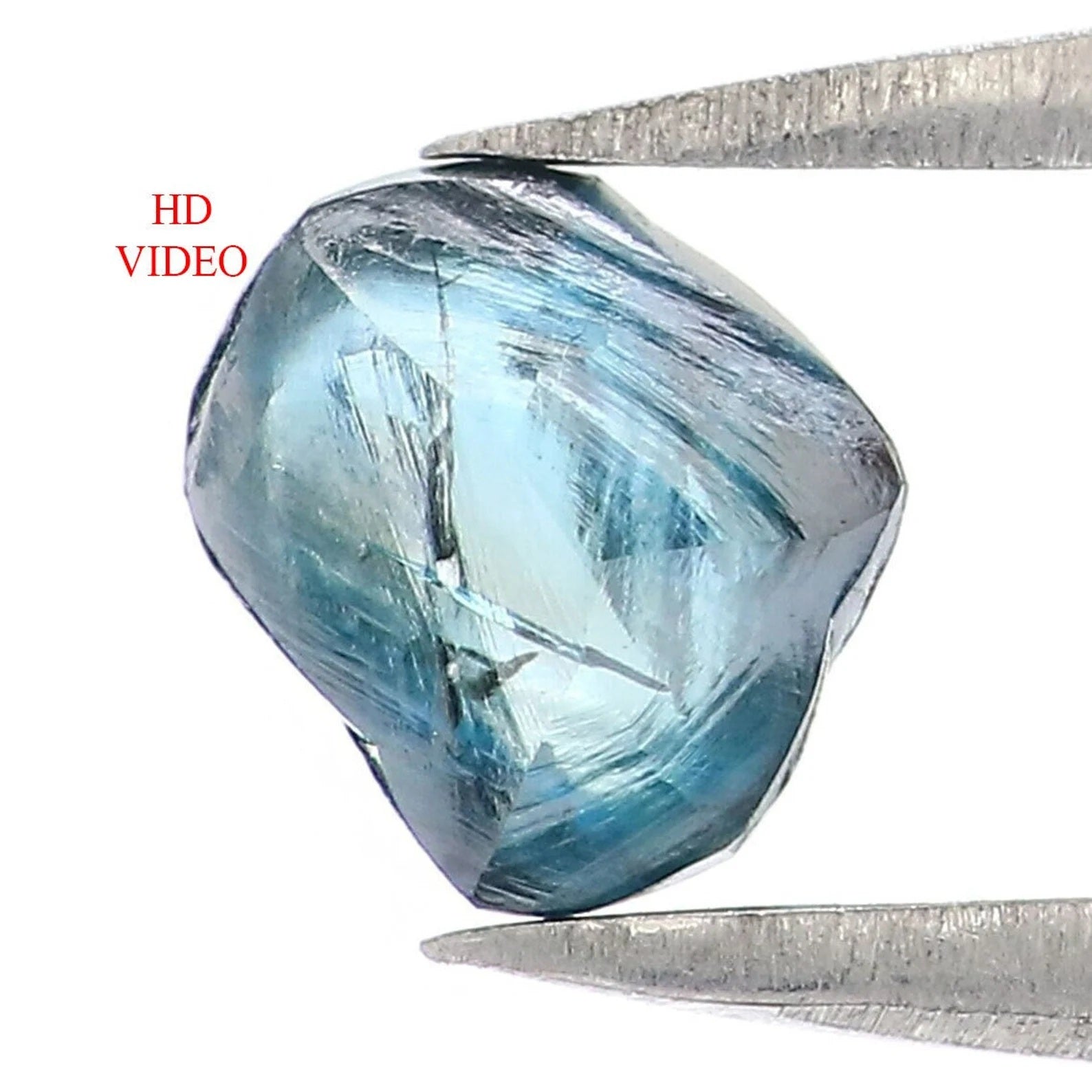 0.72 CT Natural Loose Rough Shape Diamond Blue Color Rough Cut Diamond 5.75 MM Natural Loose Diamond Blue Rough Irregular Cut Diamond NQ1990
