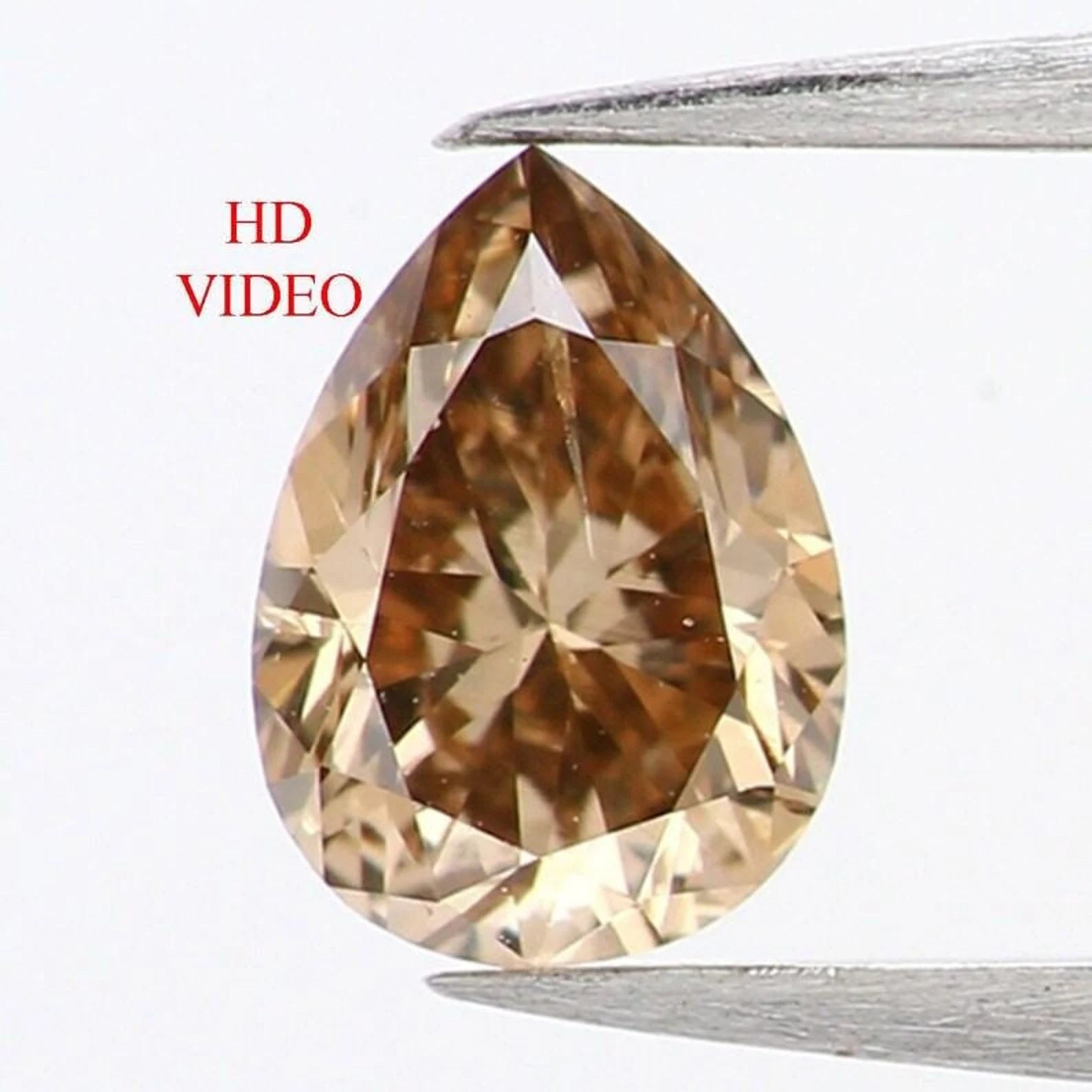 0.28 CT Natural Loose Pear Shape Diamond Brown Color Pear Cut Diamond 5.00 MM Natural Brown Color Diamond Pear Brilliant Cut Diamond NQ1085