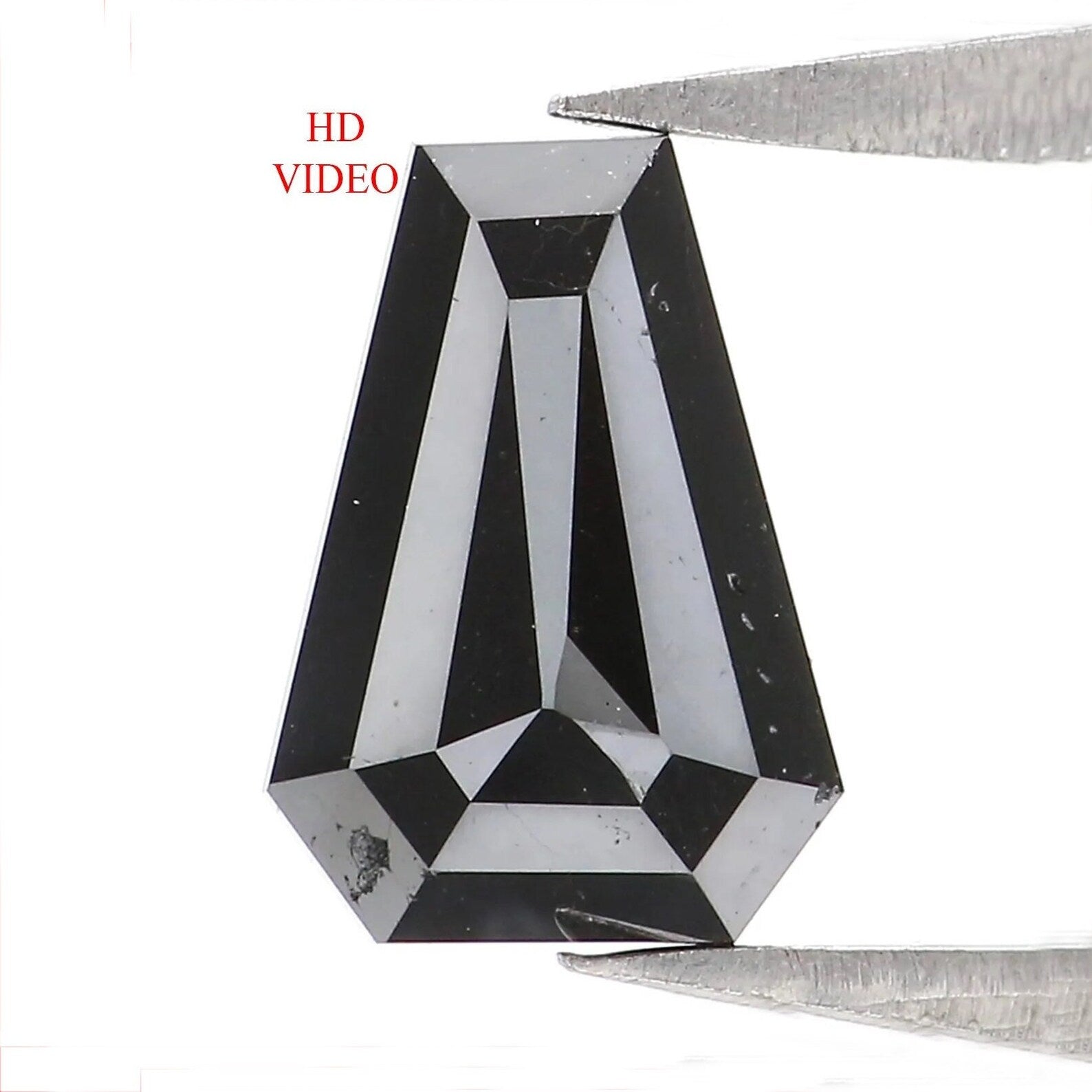 1.25 Ct Natural Loose Coffin Shape Diamond Black Color Coffin Shape Diamond 8.15 MM Natural Loose Diamond Coffin Rose Cut Diamond NQ2476