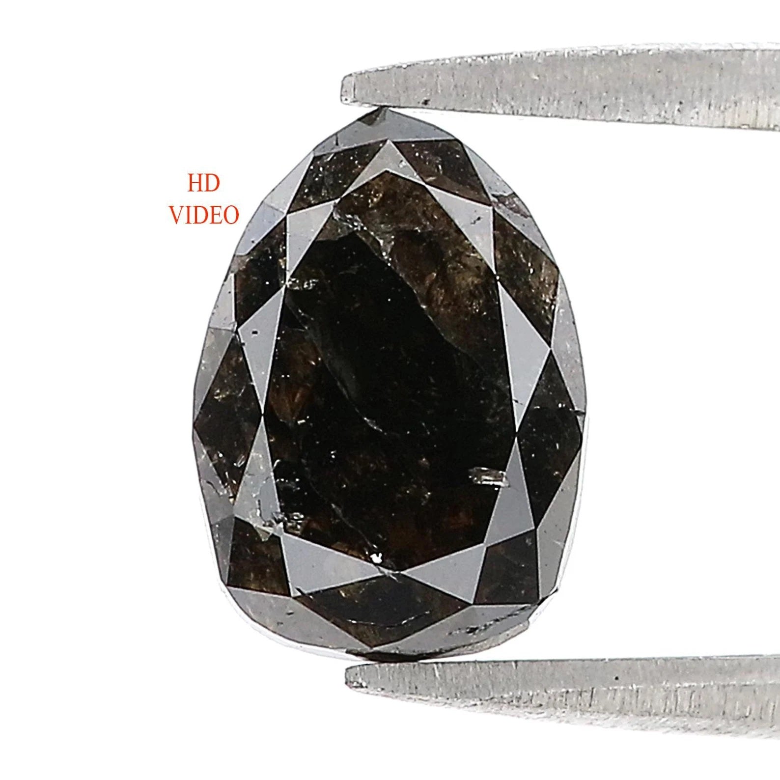 2.69 CT Natural Loose Pear Shape Diamond Black Color Pear Cut Diamond 9.60 MM Natural Loose Black Color Pear Brilliant Cut Diamond NQ6513