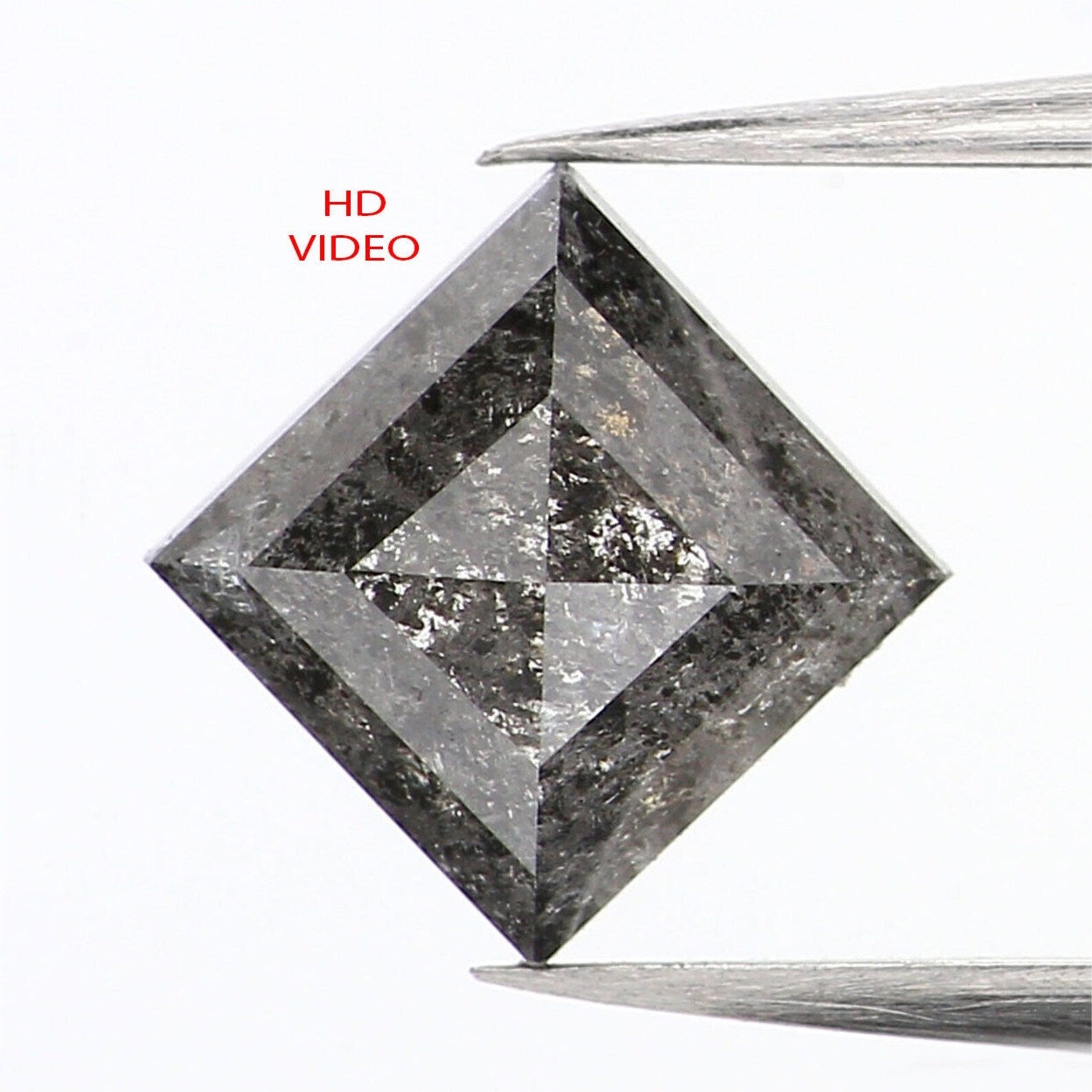 1.16 CT Natural Loose Kite Shape Diamond Salt And Pepper Kite Cut Diamond 7.90 MM Natural Loose Diamond Black Grey Kite Shape Diamond QN1266