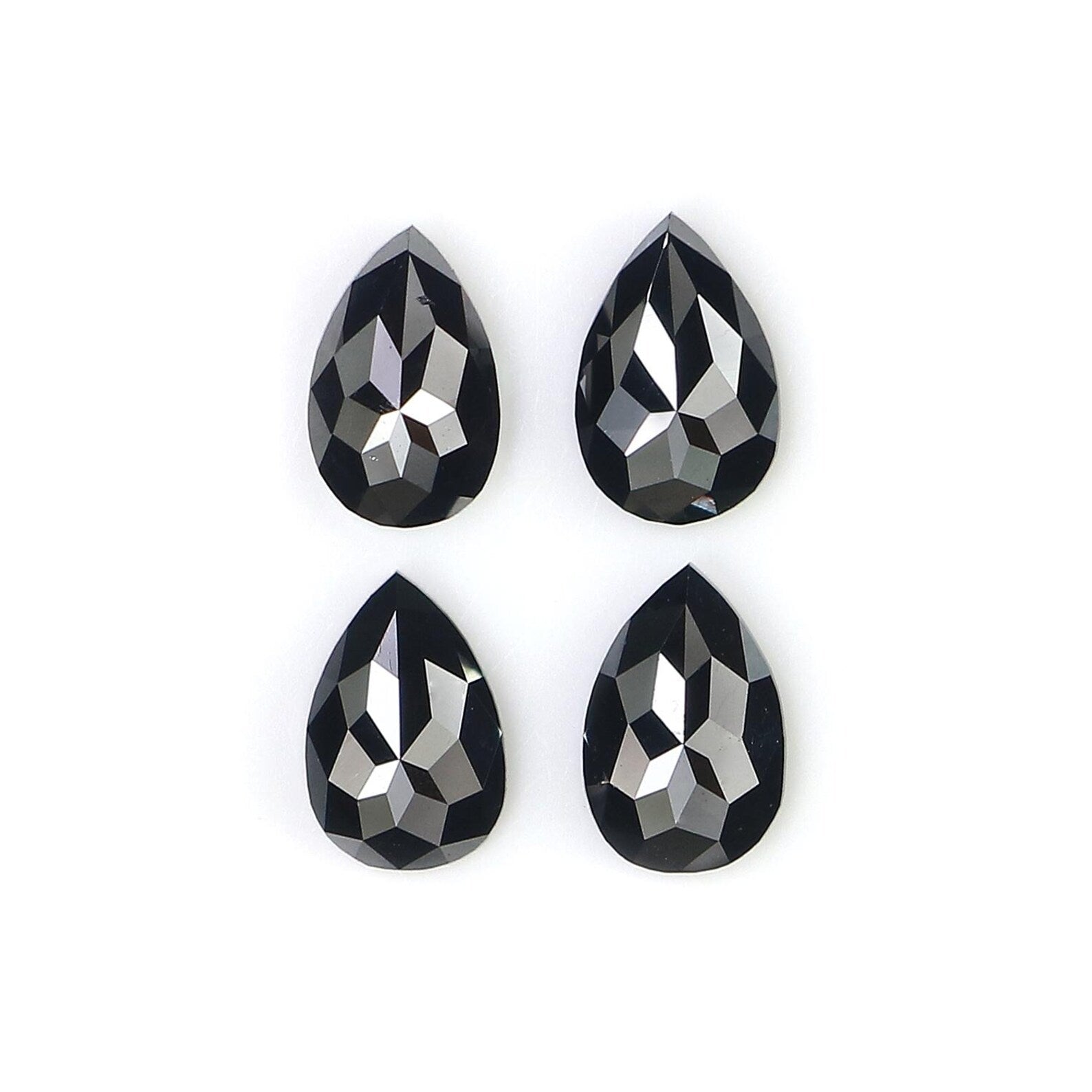 1.13 CT Natural Loose Pear Shape Diamond Black Color Pear Cut Diamond 5.90 MM Natural Loose Diamond Black Color Pear Rose Cut Diamond NQ2242