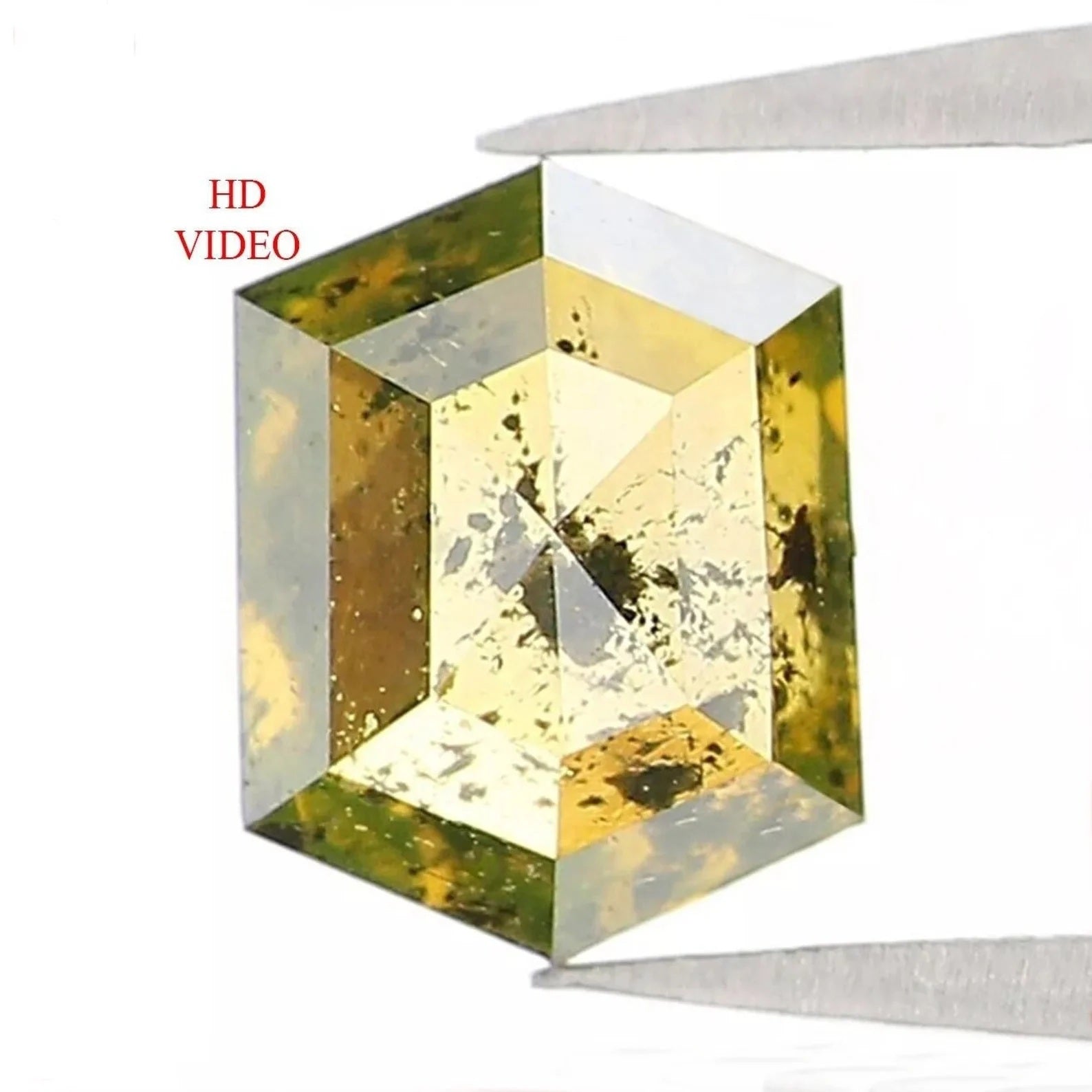 0.42 Ct Natural Loose Hexagon Shape Diamond Green Color Hexagon Cut Diamond 4.90 MM Natural Loose Diamond Hexagon Rose Cut Diamond NQ1487