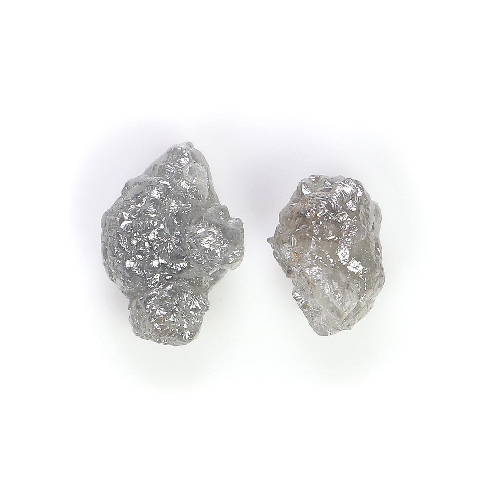 3.04 CT Natural Loose Rough Shape Diamond Grey Color Rough Uncut Diamond 9.05 MM Natural Grey Diamond Rough Irregular Cut Diamond NQ2584