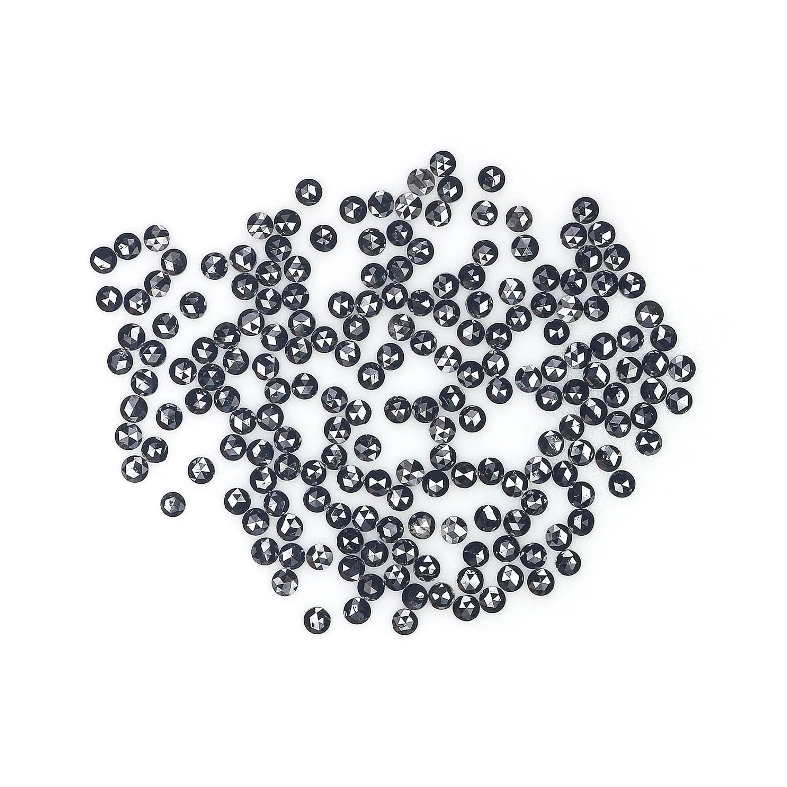 3.07 Ct Natural Loose Round Shape Diamond Black Color Round Cut Diamond 1.55 MM Natural Diamond Black Color Round Rose Cut Diamond NQ1822