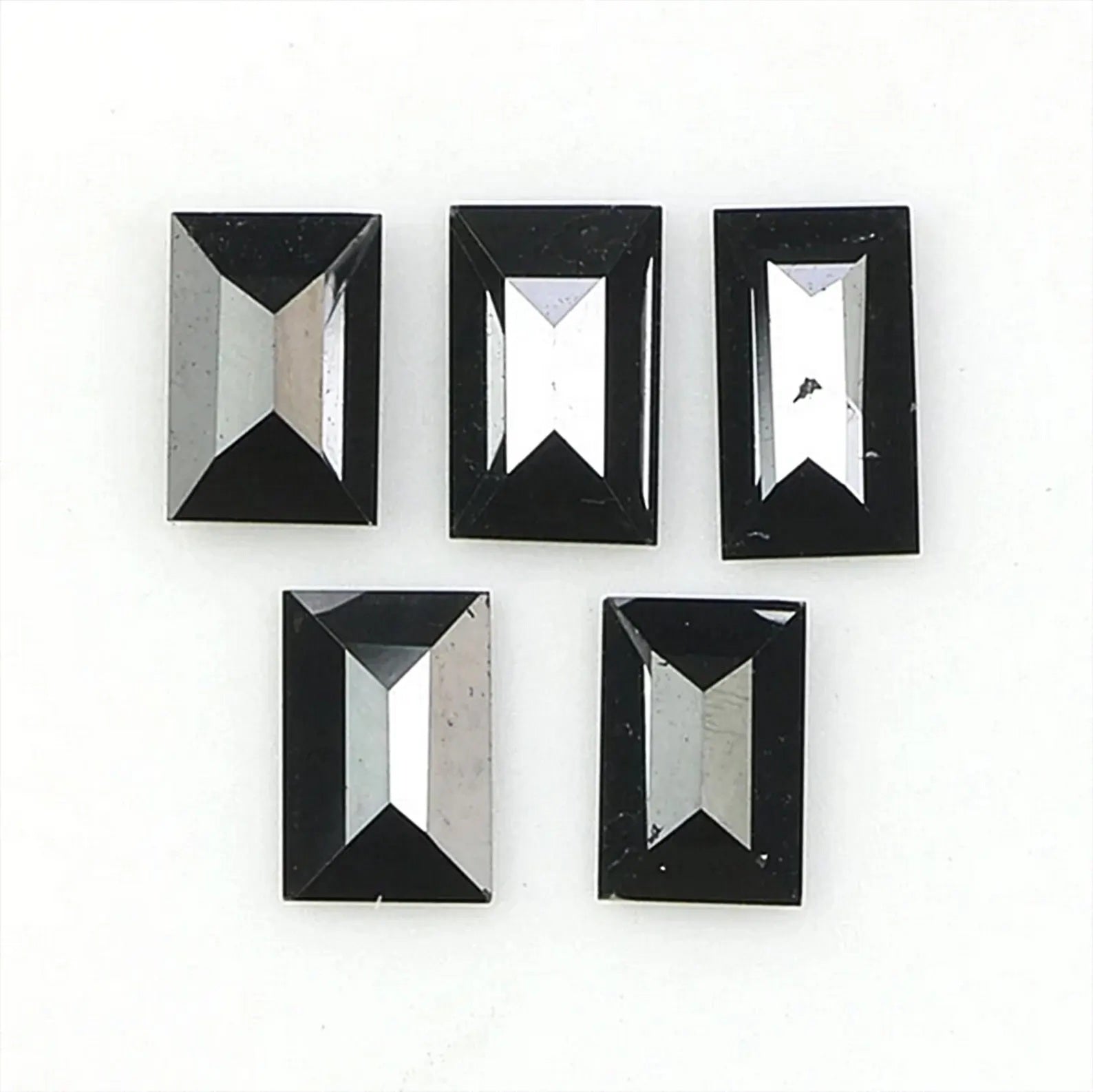 1.03 CT Natural Loose Baguette Shape Diamond Black Color Baguette Cut Diamond 4.35 MM Natural Loose Black Baguette Rose Cut Diamond QN1371