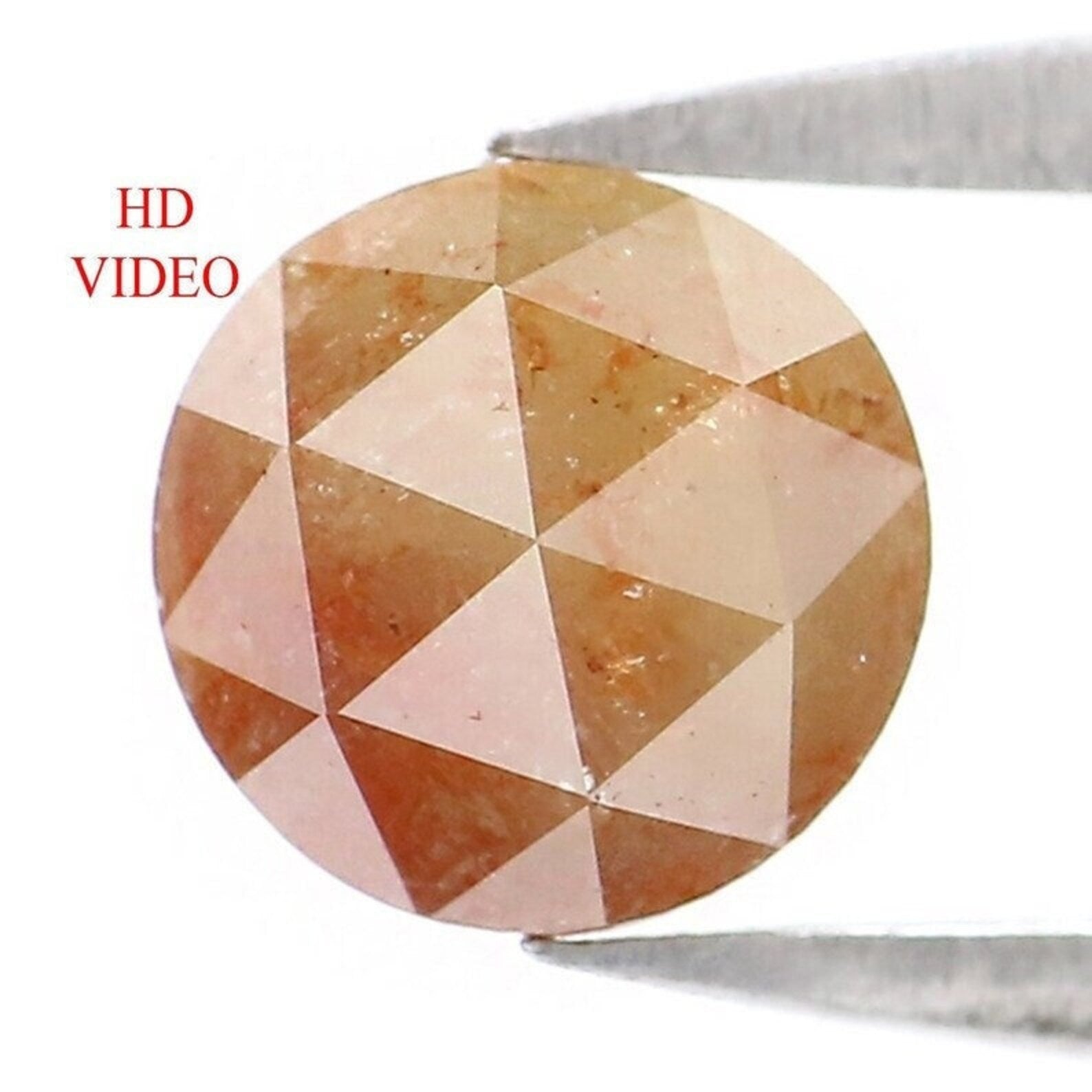 1.10 Ct Natural Loose Round Shape Diamond Yellow Brown Color Round Cut Diamond 5.80 MM Natural Loose Diamond Round Rose Cut Diamond NQ102