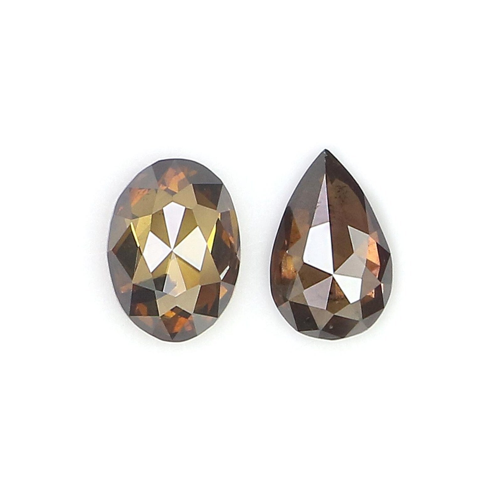 0.57 CT Natural Loose Mix Shape Diamond Brown Color Diamond 5.10 MM Natural Loose Diamond Brown Color Mix Shape Rose Cut Diamond NQ1799