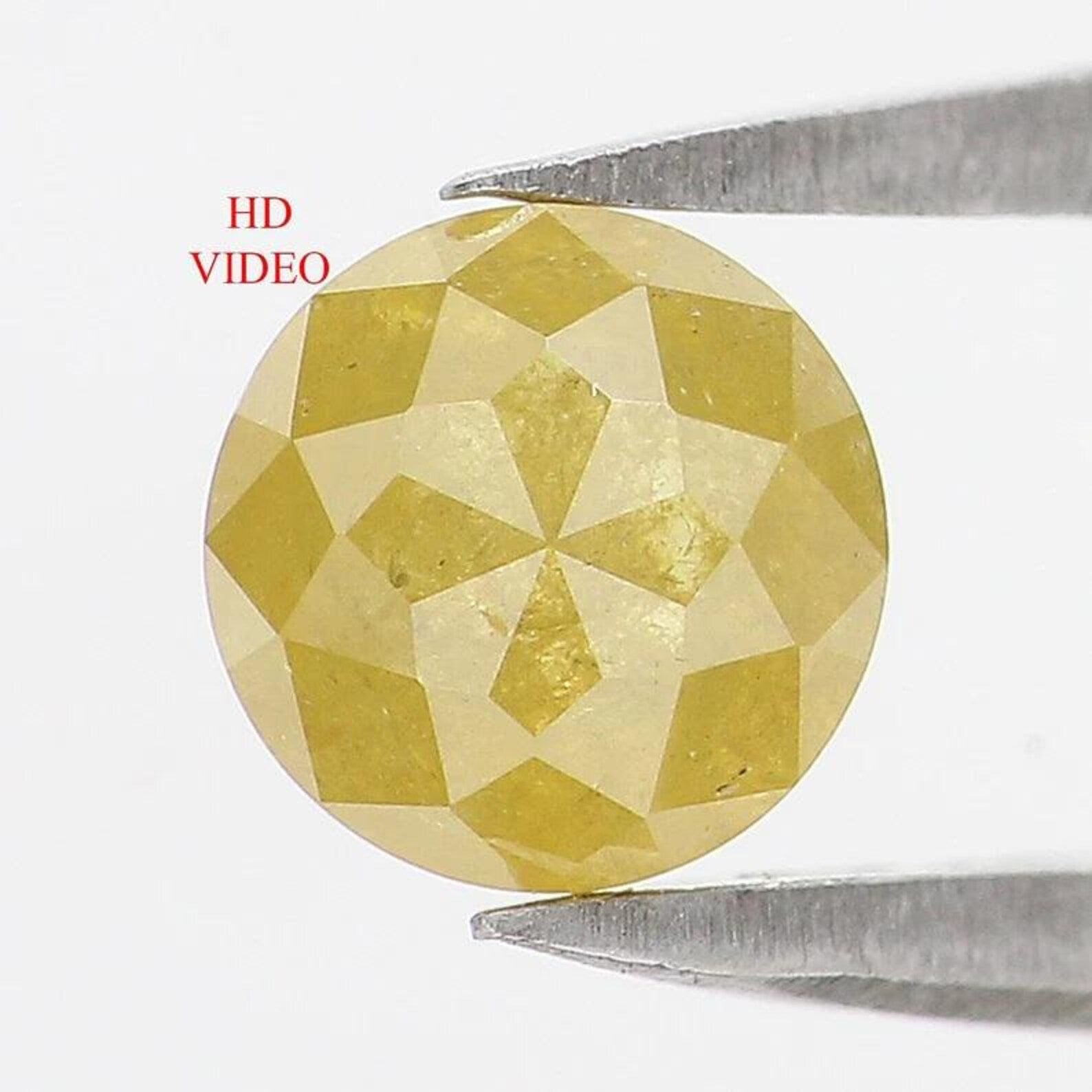 0.36 CT Natural Loose Round Shape Diamond Yellow Color Round Cut Diamond 5.40 MM Natural Loose Yellow Color Round Rose Cut Diamond NQ9619